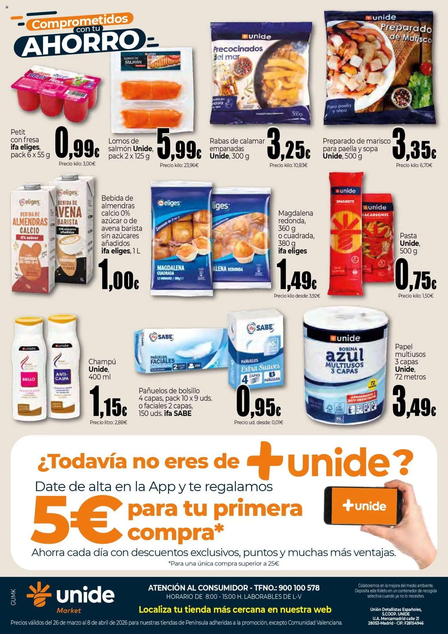 Unide folleto │ válido desde el 26.03.2026 | Página: 12 | Productos: Champú, Pasta, Té