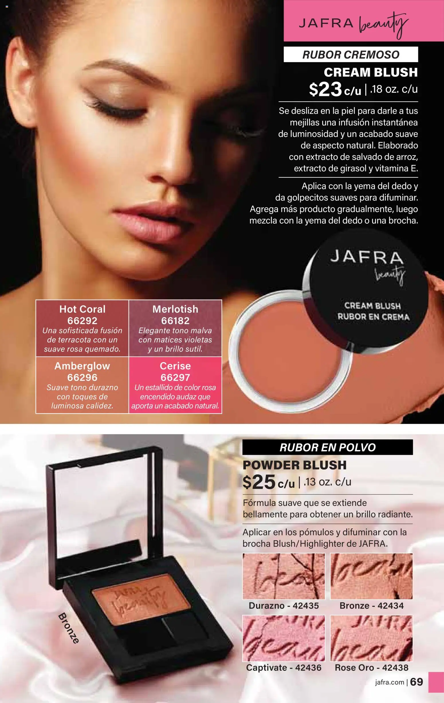 JAFRA - Catálogo de productos Primavera/Verano 2026 │ válido desde el 01.02.2026 | Página: 69 | Productos: Polvo, Rubor, Crema, Brocha