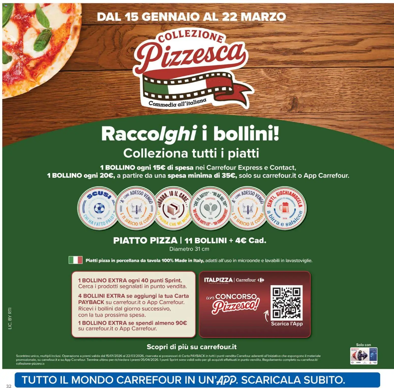 Volantino Carrefour del 27.01.2026 | Pagina: 32 | Prodotti: Microonde, Pizza, Birra, Piatto
