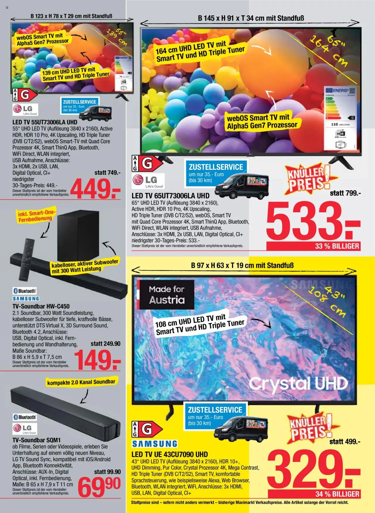 Maximarkt Flugblatt gültig ab 29.09.2025 | Seite: 20 | Produkte: TV, USB, Samsung