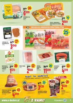 E.leclerc katalog │ velja od 27.08.2025 | Stran: 9 | Izdelki: Hrenovke, Pršut, Mortadela, Narezek