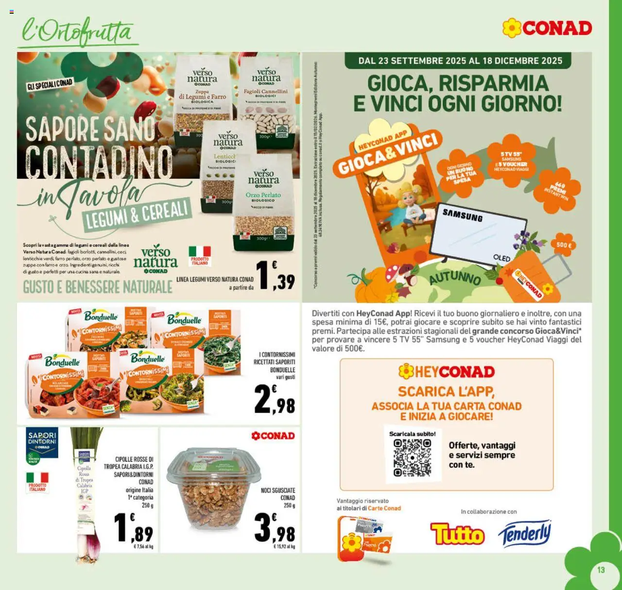Volantino Conad del 22.10.2025 | Pagina: 13 | Prodotti: Cereali, Fagioli, Cipolle, Noci