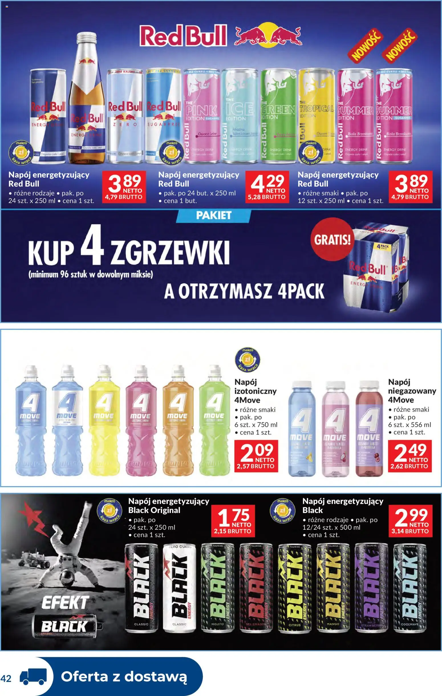 Makro Gazetka - Dystrybucja do sklepów od 25.11.2025 | Strona: 42 | Produkty: Red bull, Owoce