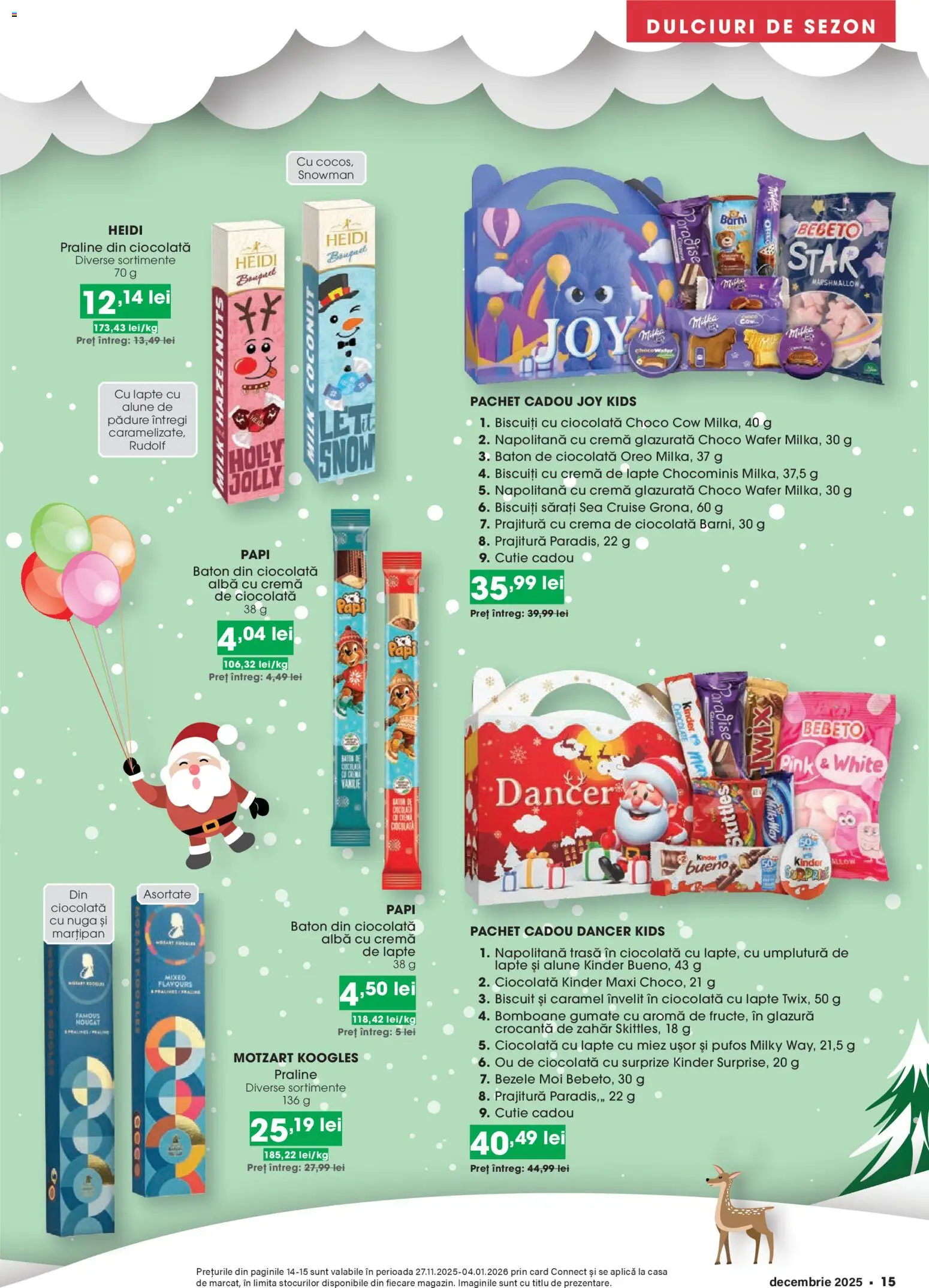 Noul catalog Mega Image – valabil de la 27.11.2025 | Pagină: 15 | Produse: Praline, Bomboane, Biscuiți, Zahăr