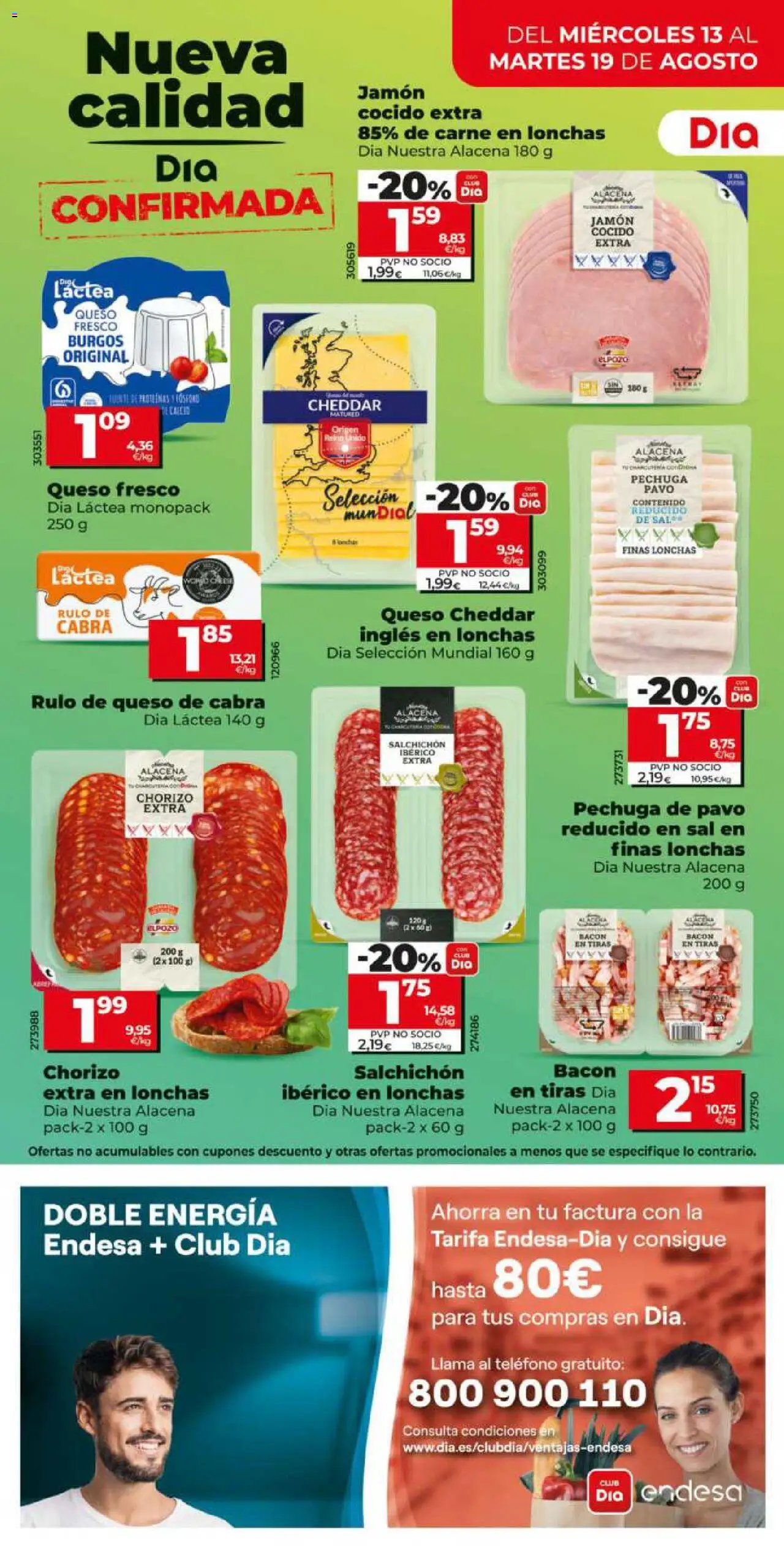 Dia - folleto Market │ válido desde el 13.08.2025 | Página: 7 | Productos: Queso, Jamón cocido, Queso fresco, Teléfono