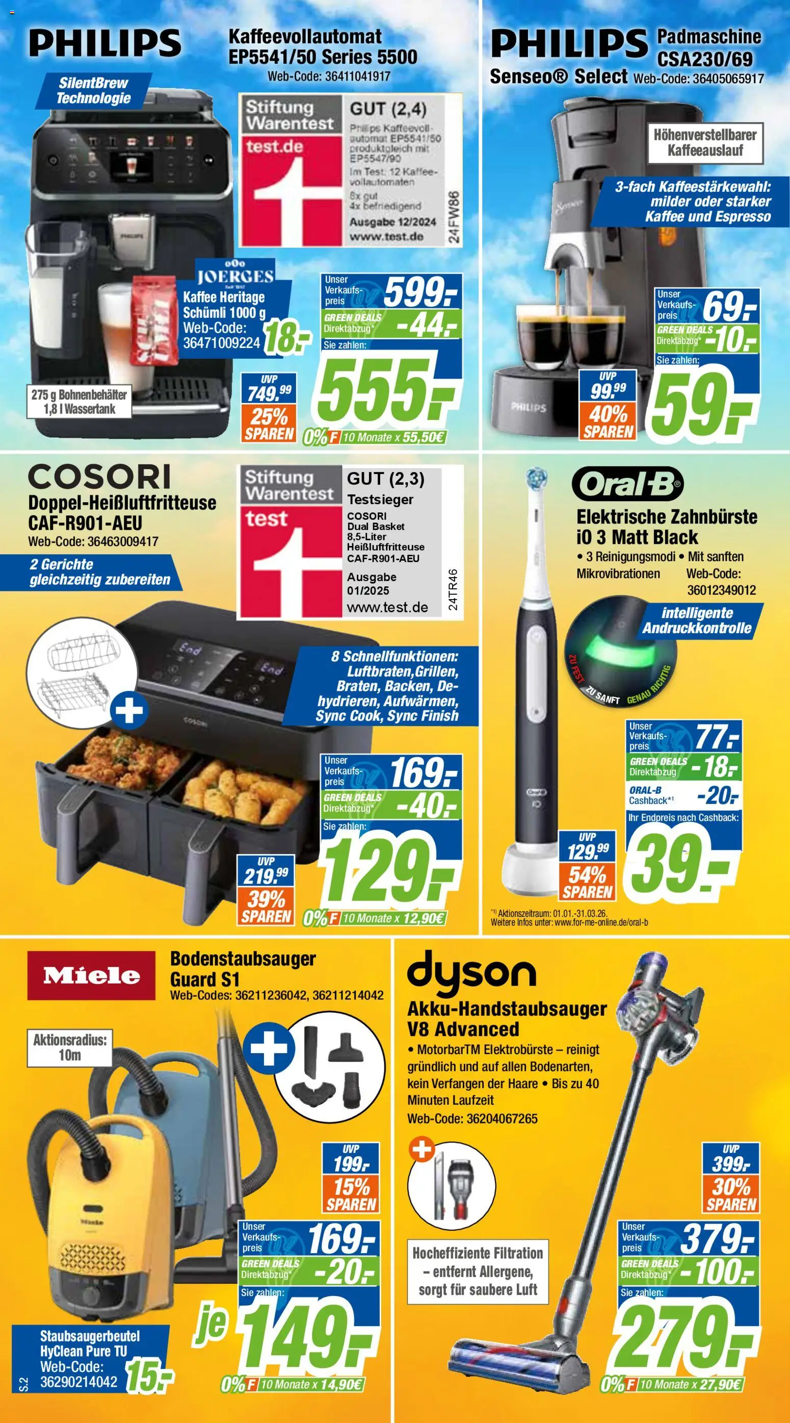Expert Prospekt 	 – gültig ab 19.01.2026 | Seite: 2 | Produkte: Philips, Elektrische zahnbürste, Kaffeevollautomat, Heißluftfritteuse