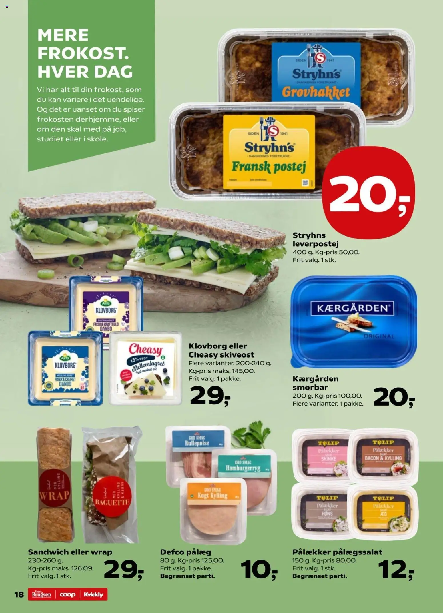 Super Brugsen tilbudsavis – gyldig fra 30.01.2026 | Side: 20 | Produkter: Skinke, Salat, Pålæg, Leverpostej