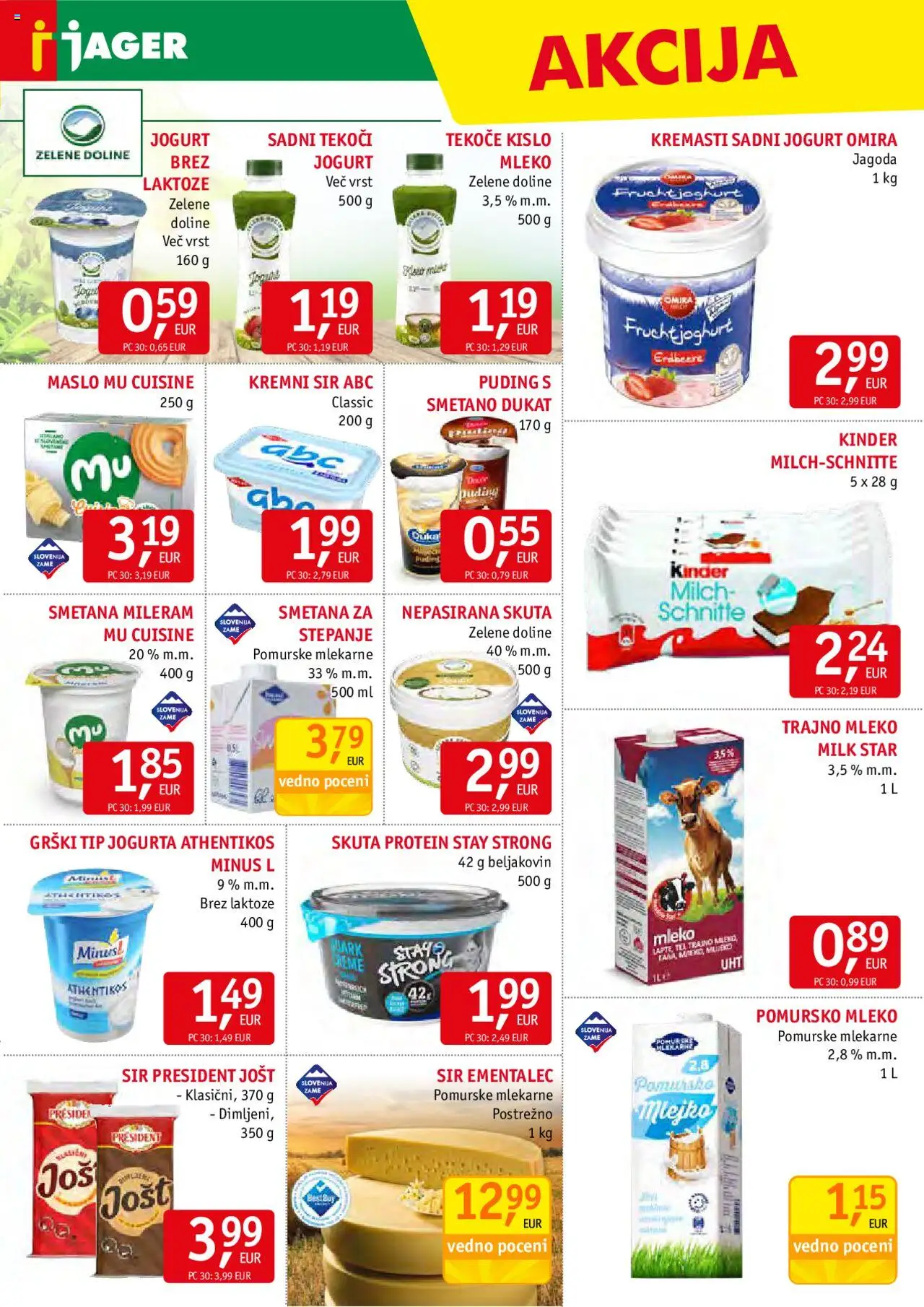 Jager katalog │ velja od 13.08.2025 | Stran: 5 | Izdelki: Mileram, Sir, Smetana, Skuta
