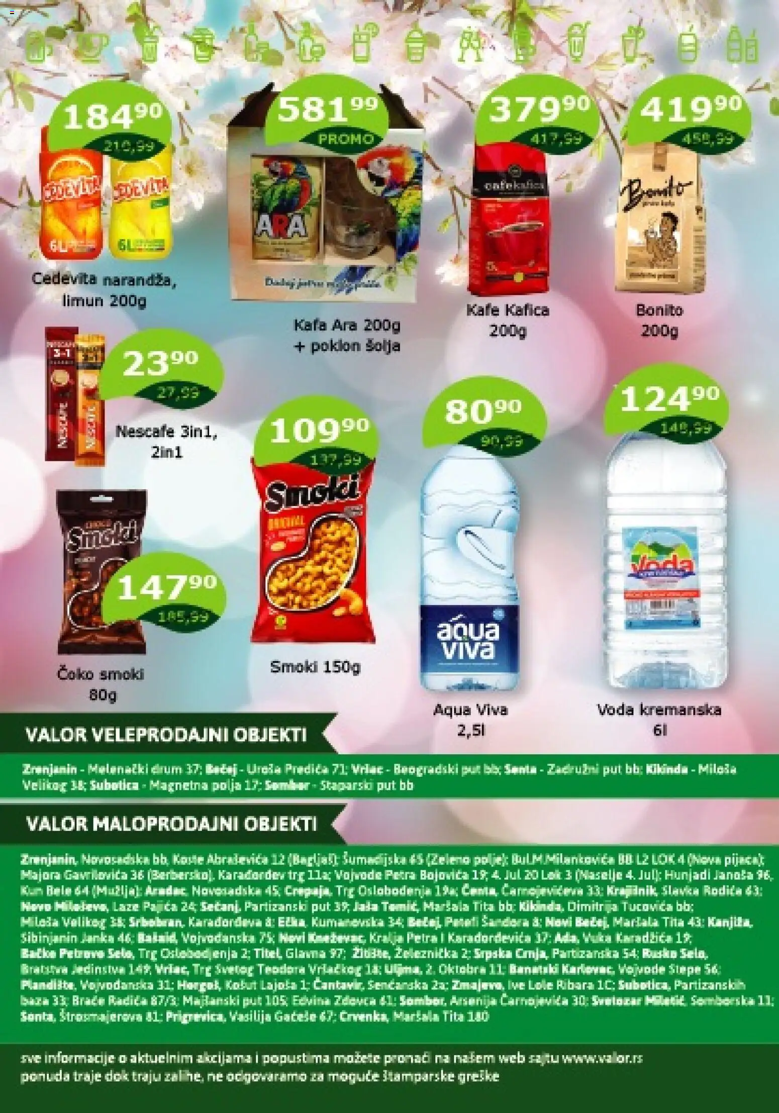 Valor katalog - važi od 16.04.2026 | Strana: 4 | Proizvode: Smoki, Voda, Šolja, Kafa