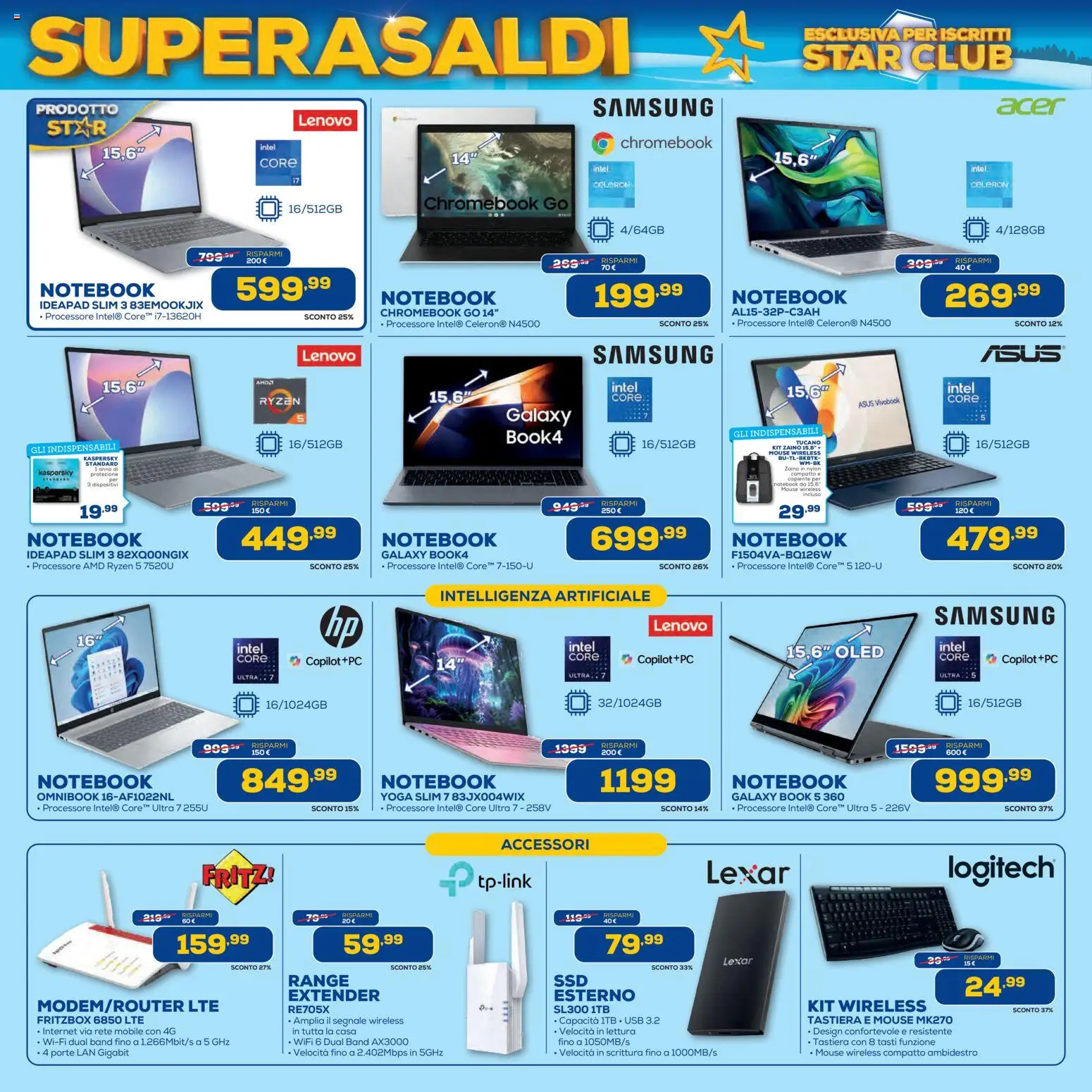 Volantino Euronics del 02.01.2026 | Pagina: 6 | Prodotti: Notebook, Mobile, Tastiera, Samsung