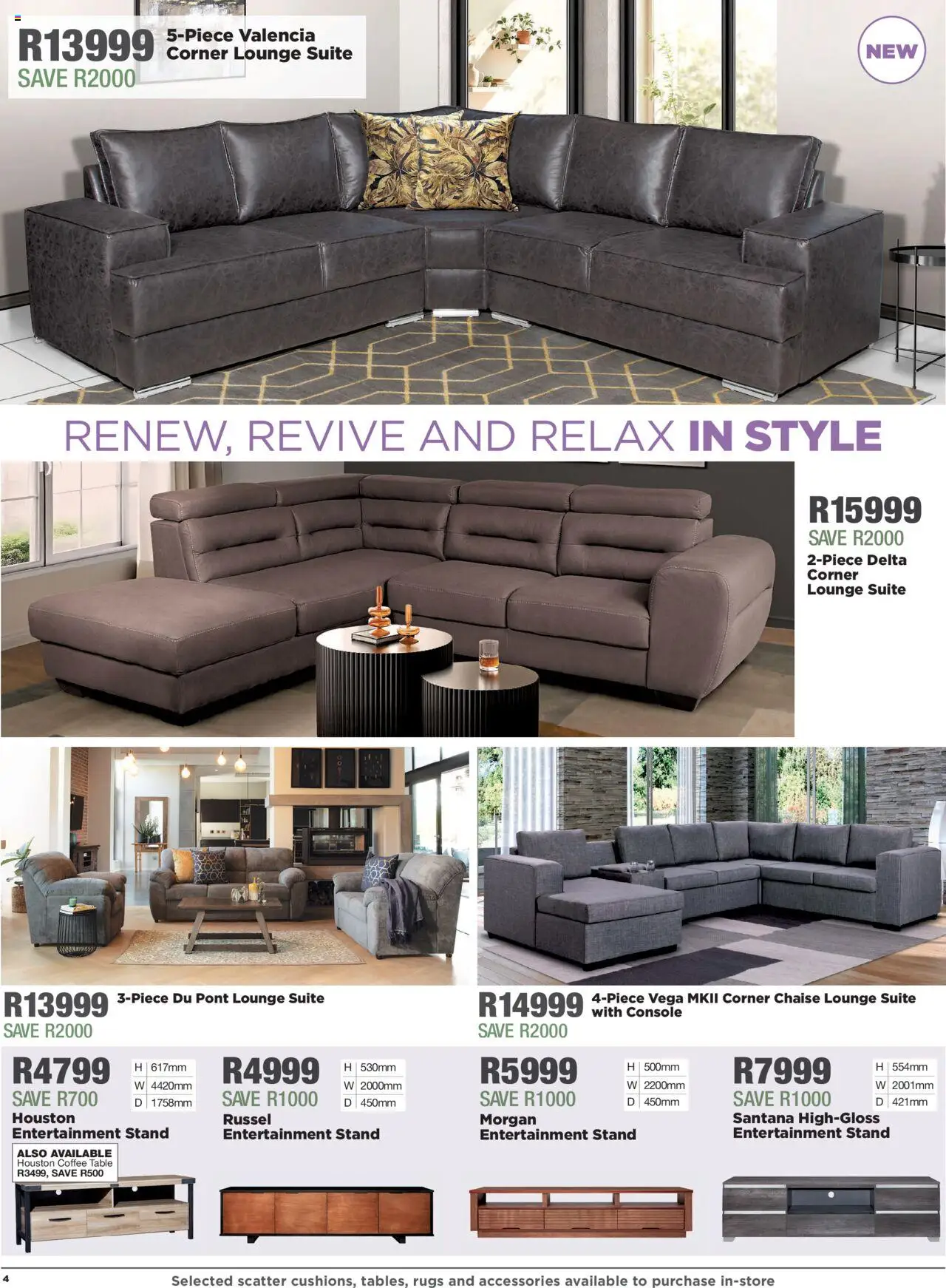 House and Home Specials │ valid from 18.08.2025 | Page: 4 | Products: Coffee table, Lounge suite, Coffee, Chaise