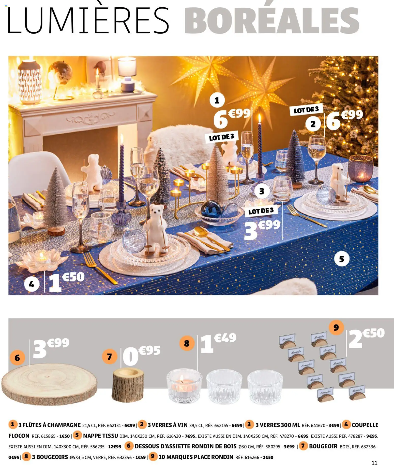 {H1} | Page: 11 | Produits: Champagne, Nappe, Vin