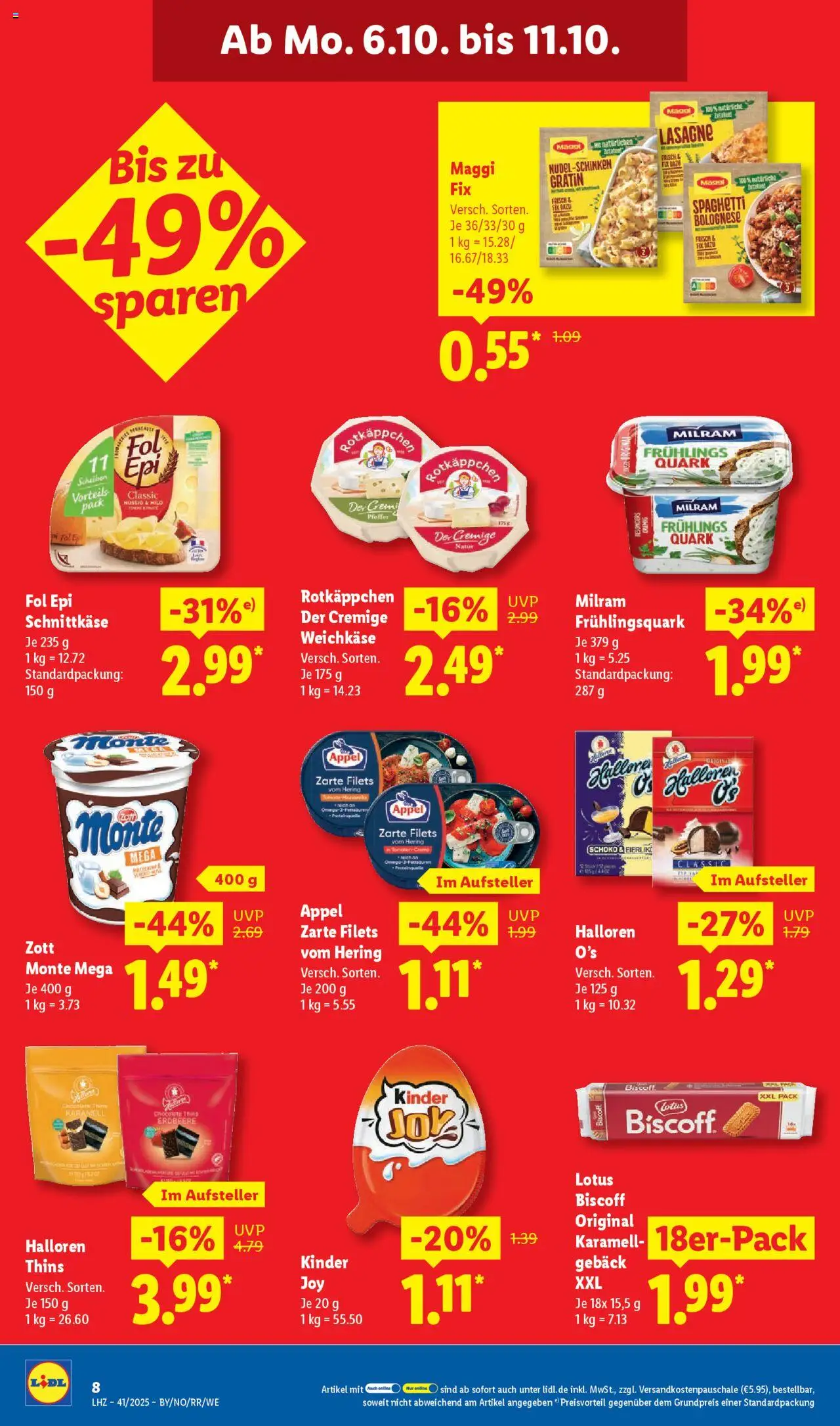 Lidl Prospekt Hilders – gültig ab 06.10.2025 | Seite: 16 | Produkte: Maggi, Quark, Milram, Rotkäppchen