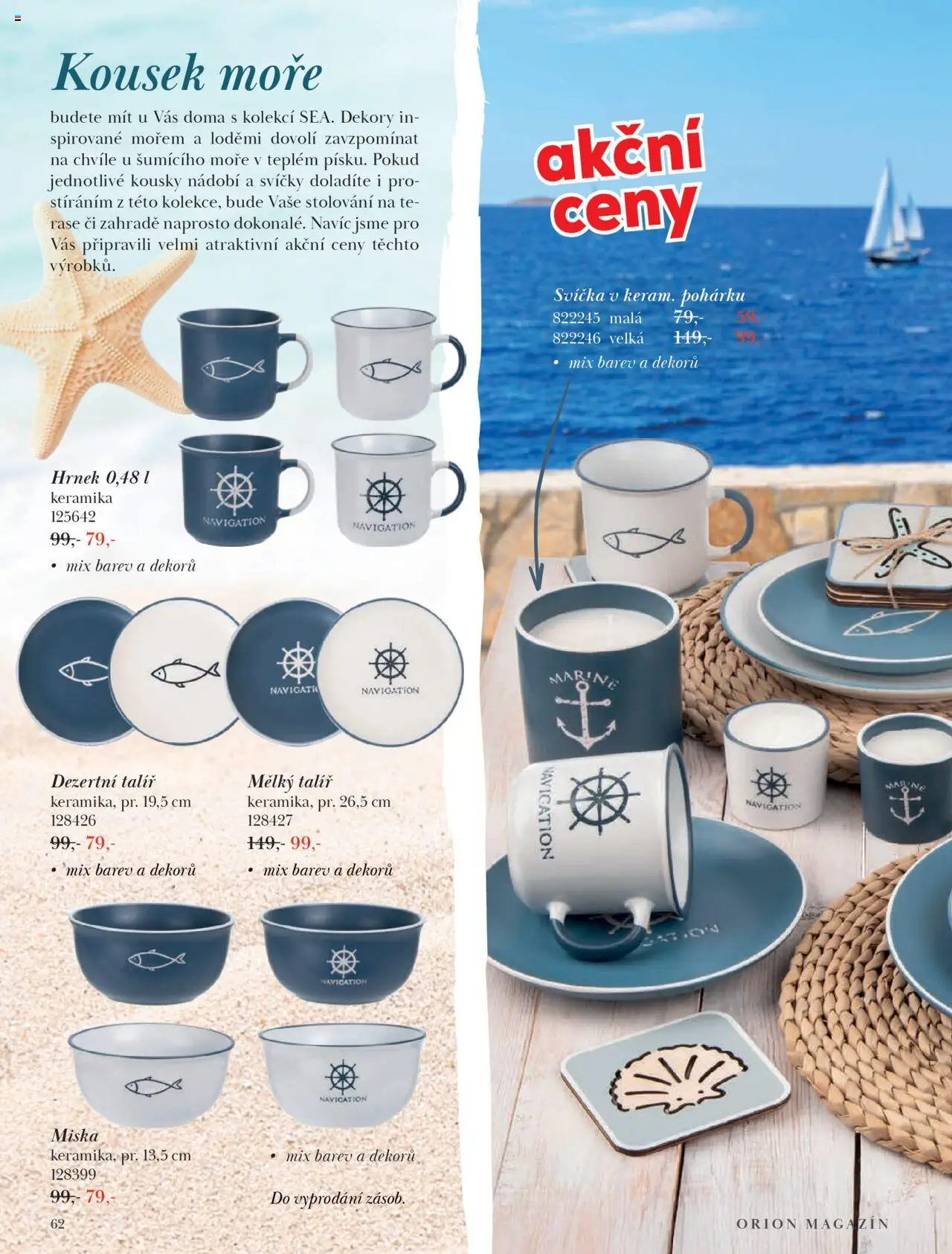 Orion katalog - Magazín Jaro/Léto 2025 od 21.03.2025 | Strana: 62 | Produkty: Nádobí, Hrnek, Miska, Svíčky