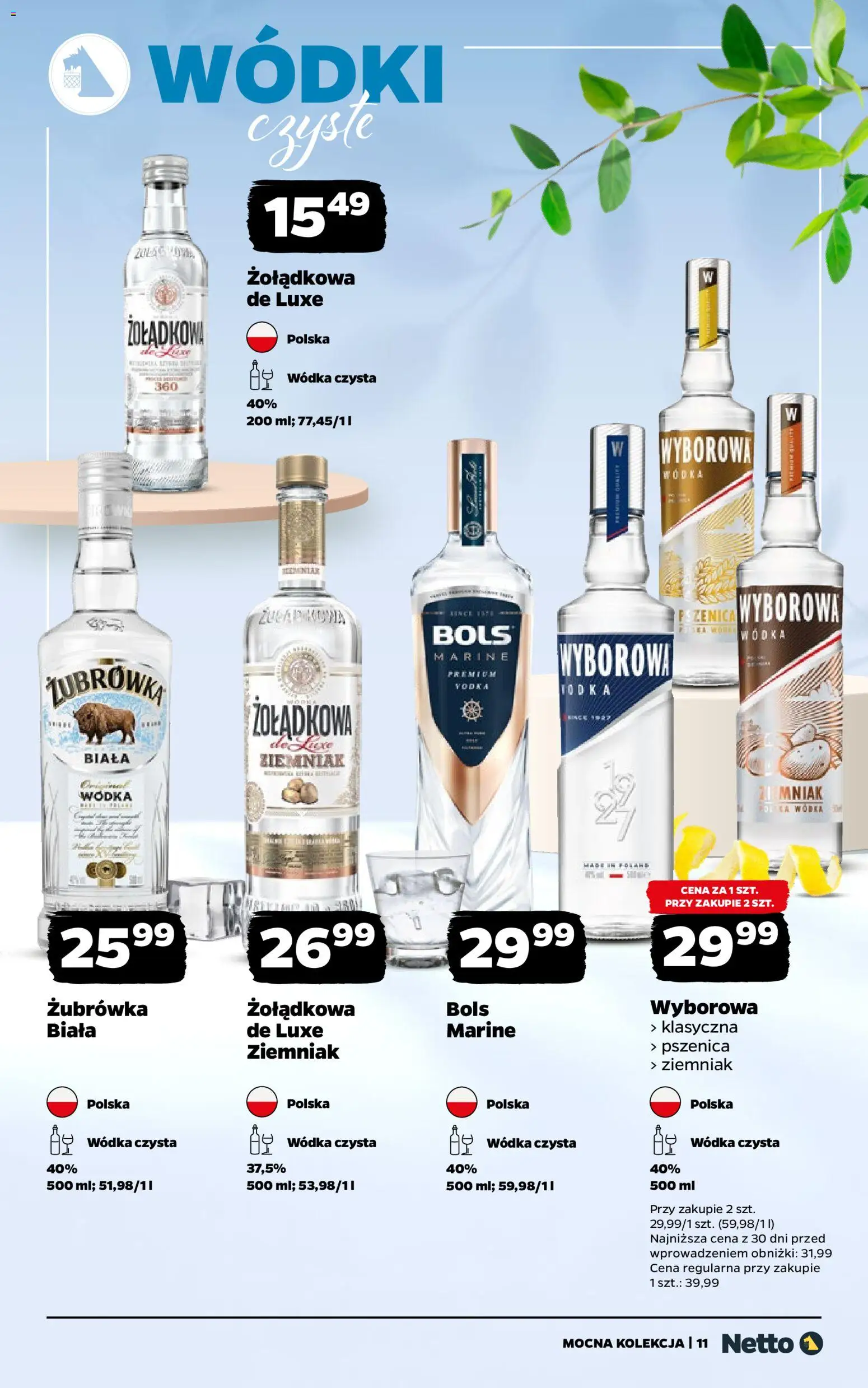 Netto gazetka - Alkohole mocne od 13.04.2026 | Strona: 11 | Produkty: Żubrówka, Wódka