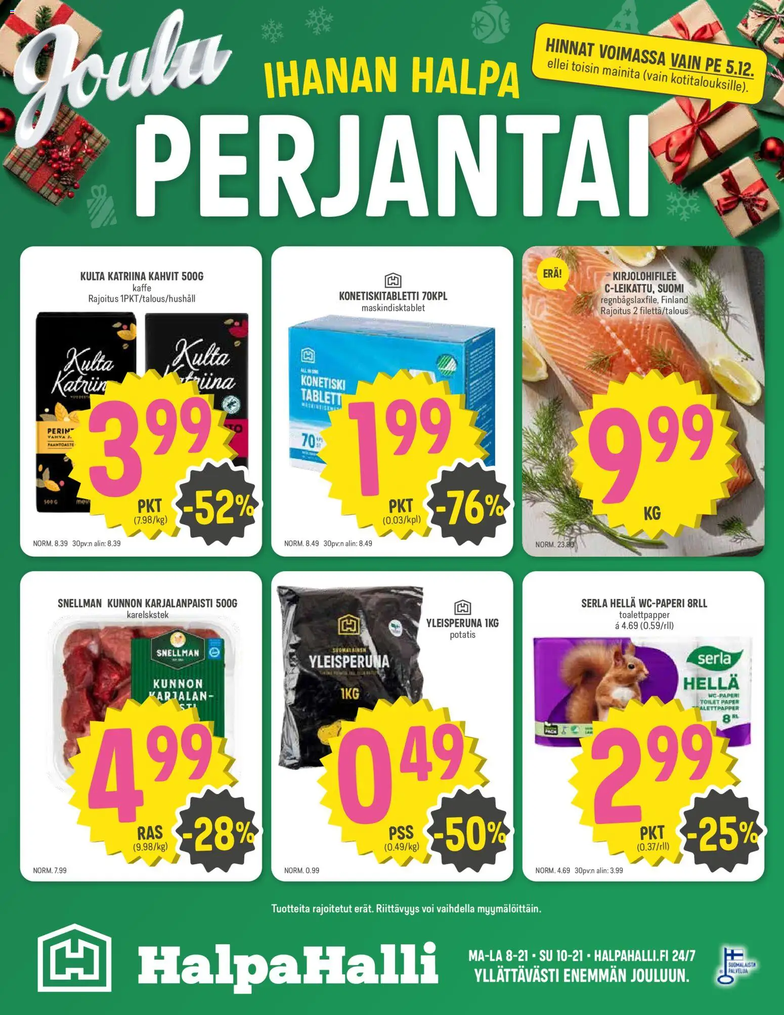 Halpa Halli tarjoukset – voimassa 03.12.2025 alkaen | Sivu: 16 | Tuotteet: Hella, Voi