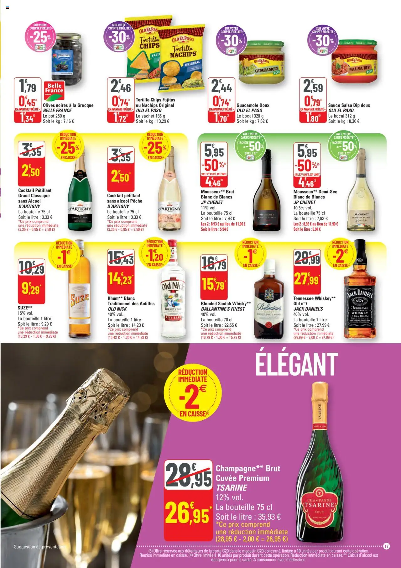  | Page: 17 | Produits: Guacamole, Champagne, Mousseux, Chips