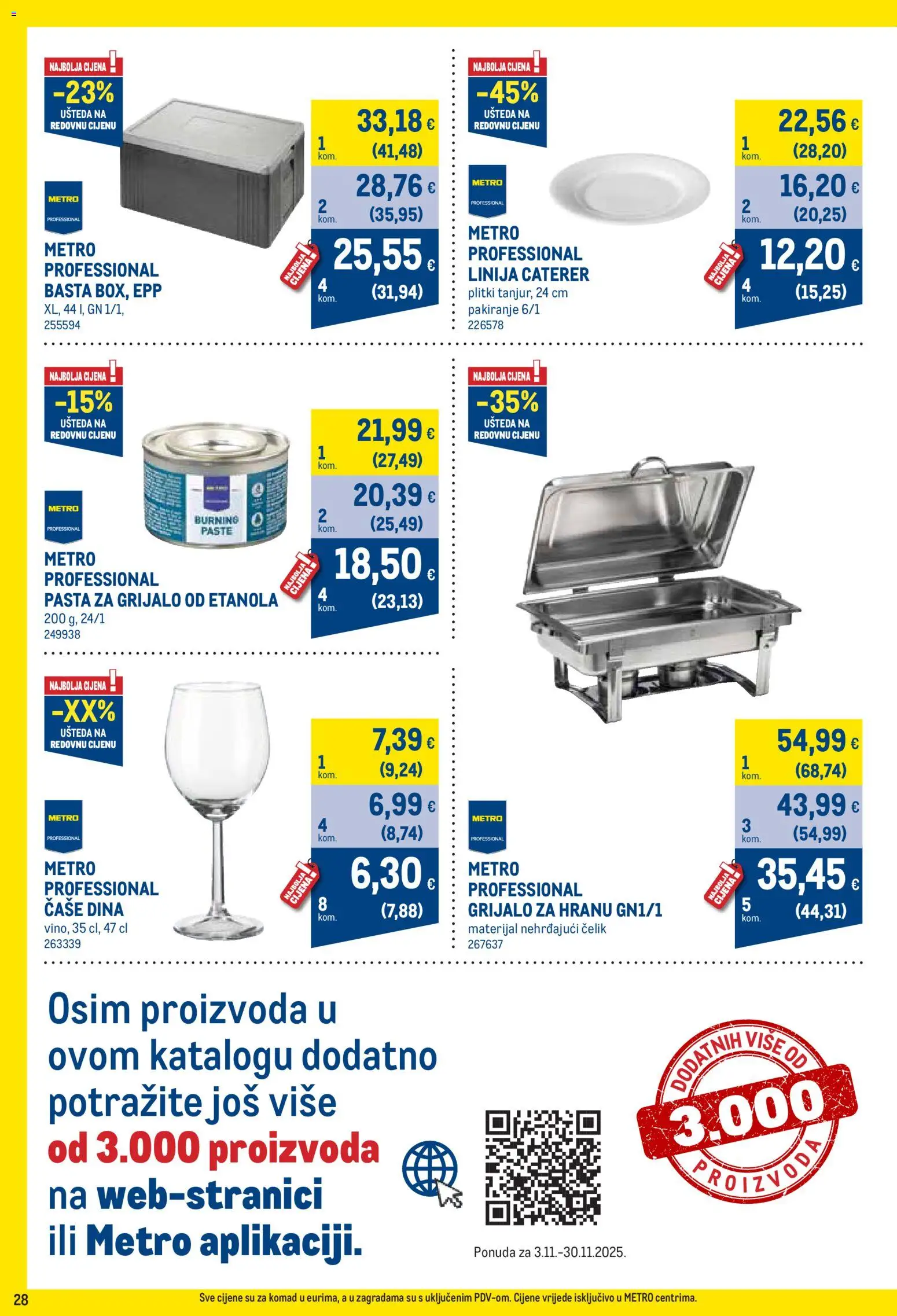 Metro katalog | vrijedi od 03.11.2025 | Stranica: 28 | Proizvodi: Čaše, Pasta