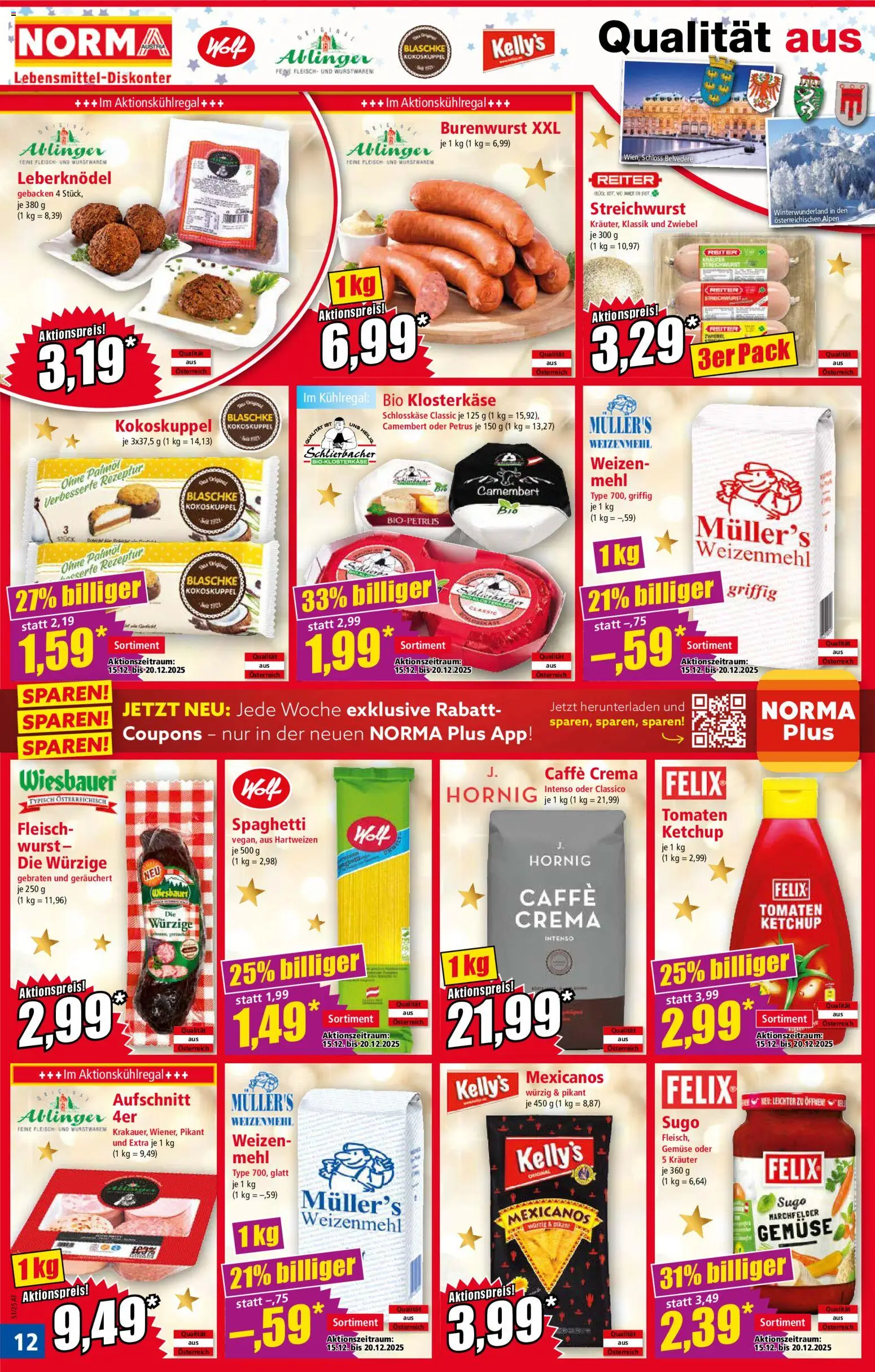 Norma Flugblatt gültig ab 15.12.2025 | Seite: 12 | Produkte: Ketchup, Gemüse, Wurst, Tomaten