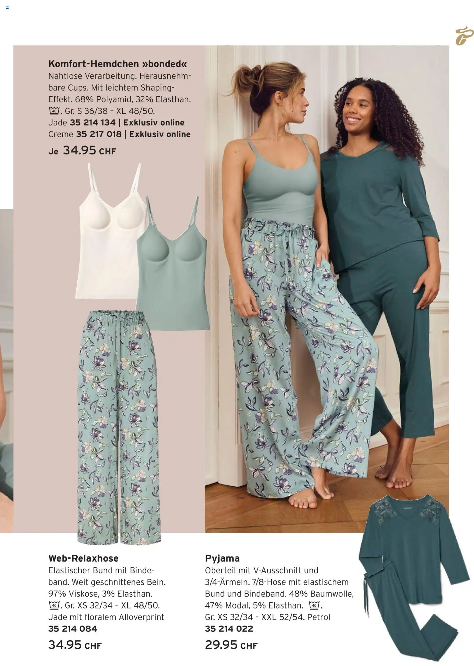 Tchibo aktionen Feminin – gültig ab 12.03.2026 | Seite: 15 | Produkte: Pyjama, Creme