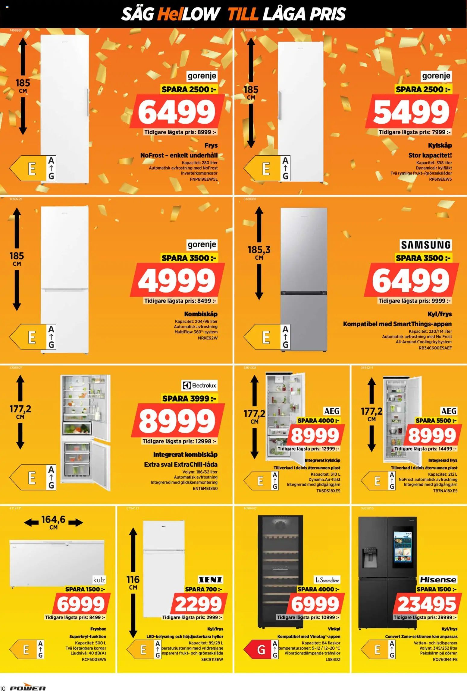 Power reklamblad aktuell från 23.01.2026 | Sida: 10 | Produkter: Vinkyl, Frysbox, Kylskåp, Frys