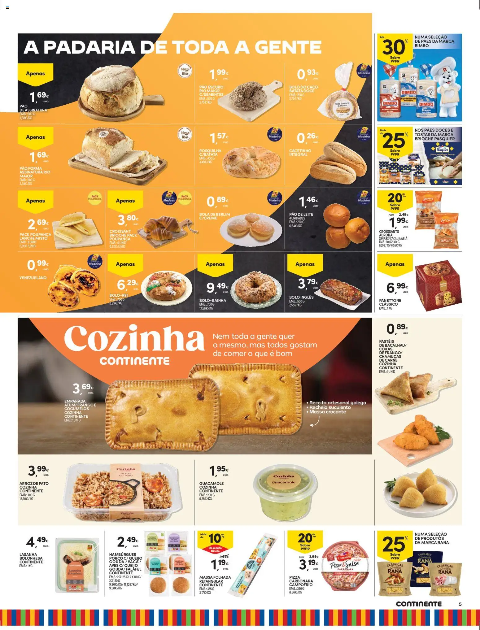 Continente - Madeira: Folheto Semanal │ válido de 28.10.2025 | Página: 5 | Produtos: Batata, Lasanha, Pão, Doces
