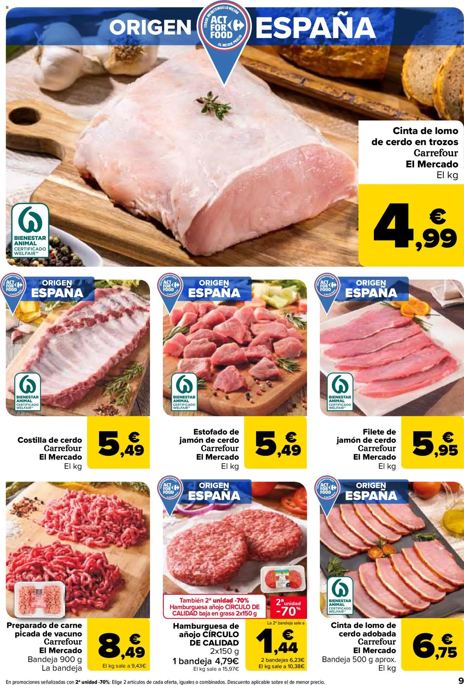 Carrefour folleto │ válido desde el 28.10.2025 | Página: 9 | Productos: Costilla de cerdo, Filete, Σοκολατούχο γάλα, Bandeja