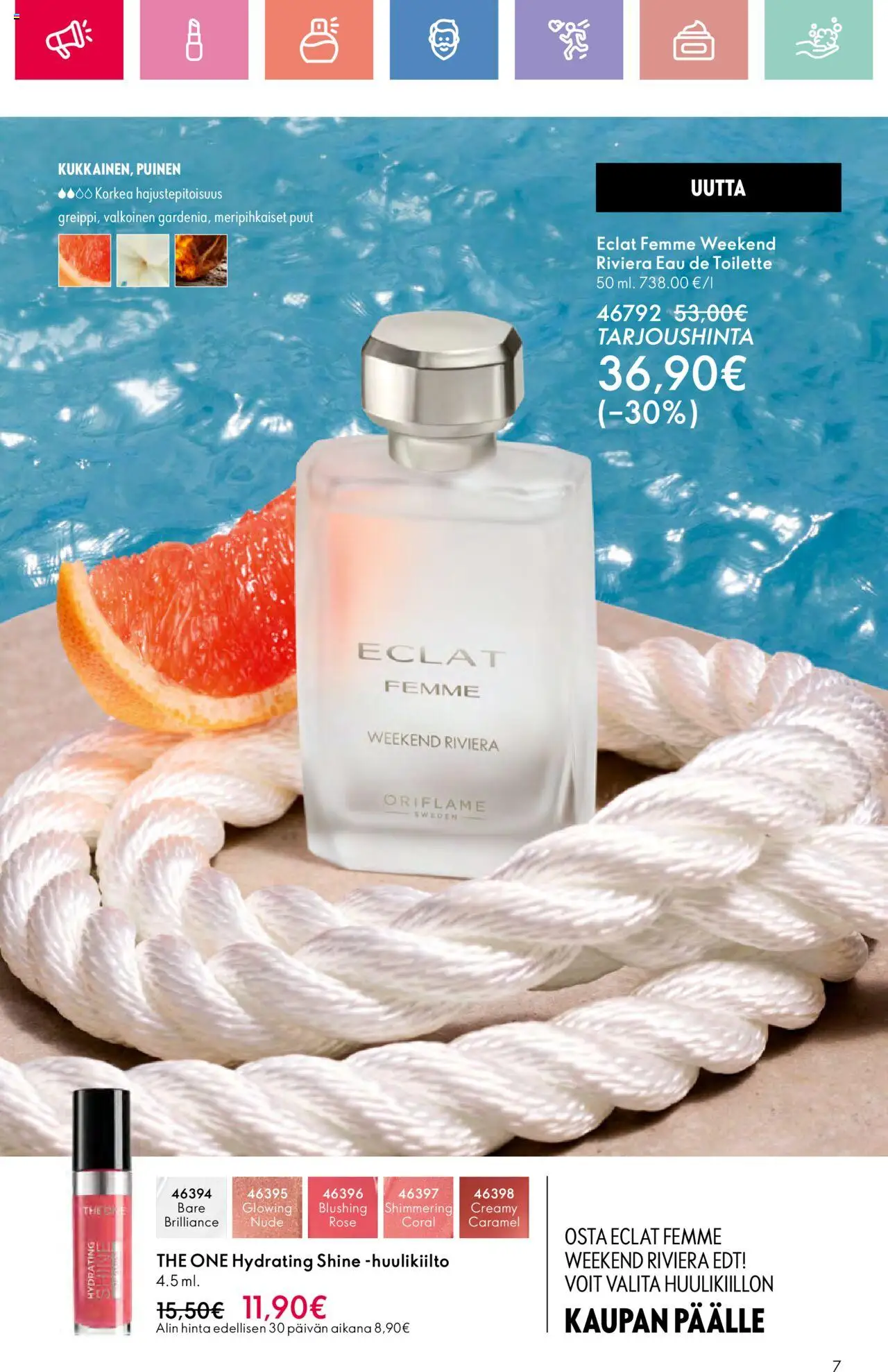  | Sivu: 7 | Tuotteet: Eau de toilette, Huulikiilto