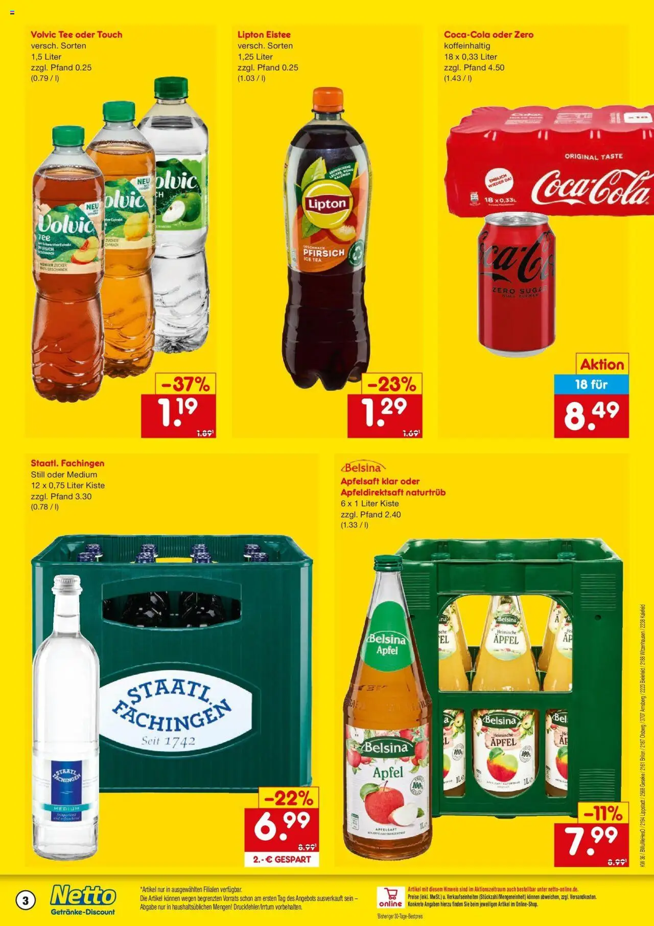 Netto Marken-Discount prospekt Lippstadt	 – gültig ab 01.09.2025 | Seite: 3 | Produkte: Äpfel, Zucker, Pfirsich, Volvic