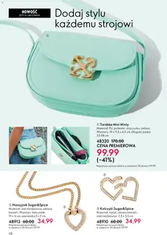Pogląd oferty "Oriflame Katalog 5 2026" - ważna od 25.03.2026 | Strona: 98 | Produkty: Naszyjnik, Torebka