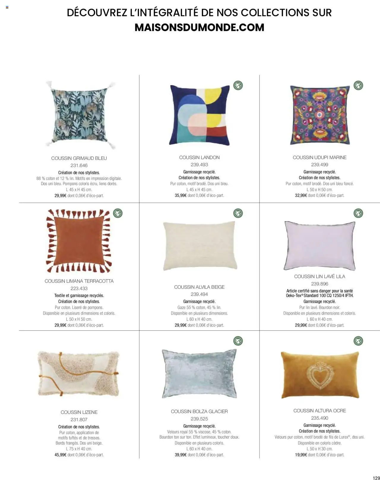 {H1} | Page: 131 | Produits: Coton