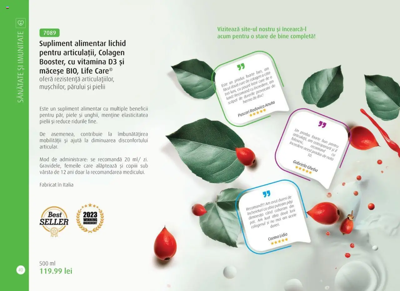 Life Care catalog - Aprilie/Octombrie – valabil de la 01.04.2025 | Pagină: 42 | Produse: Disc