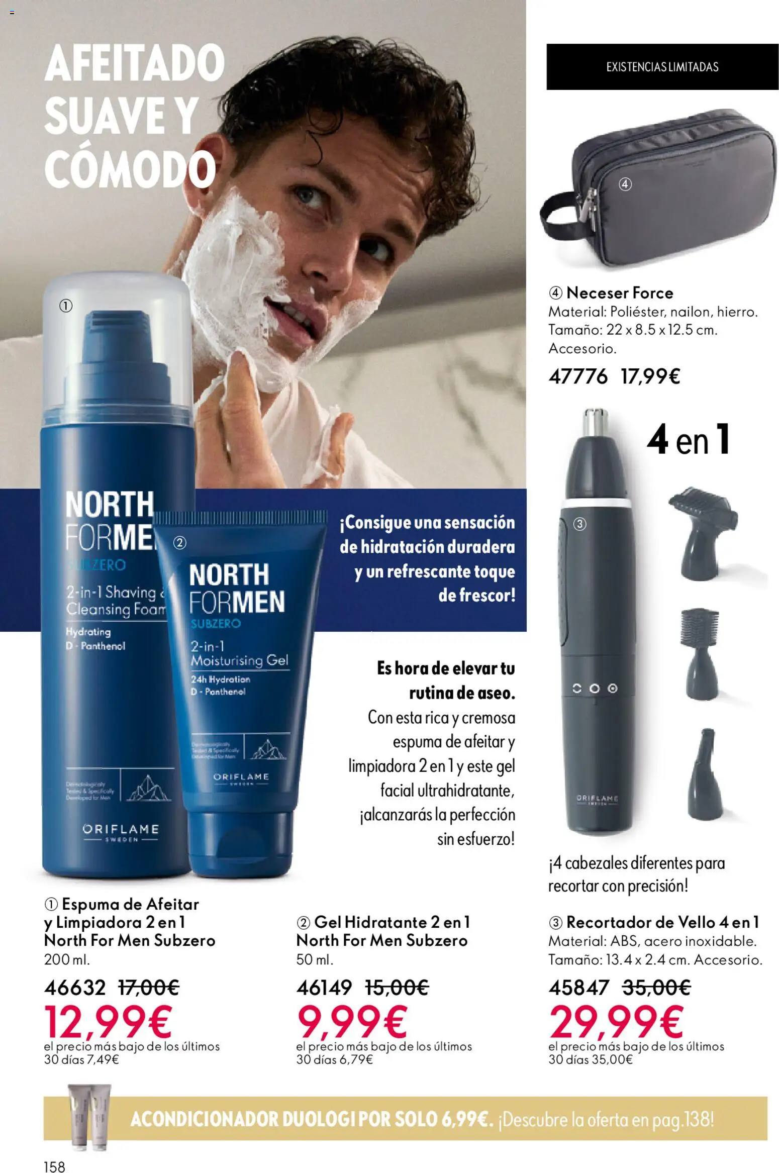 Oriflame - Catálogo Campaña 16 │ válido desde el 19.11.2025 | Página: 158 | Productos: Acondicionador, Espuma de afeitar, Neceser