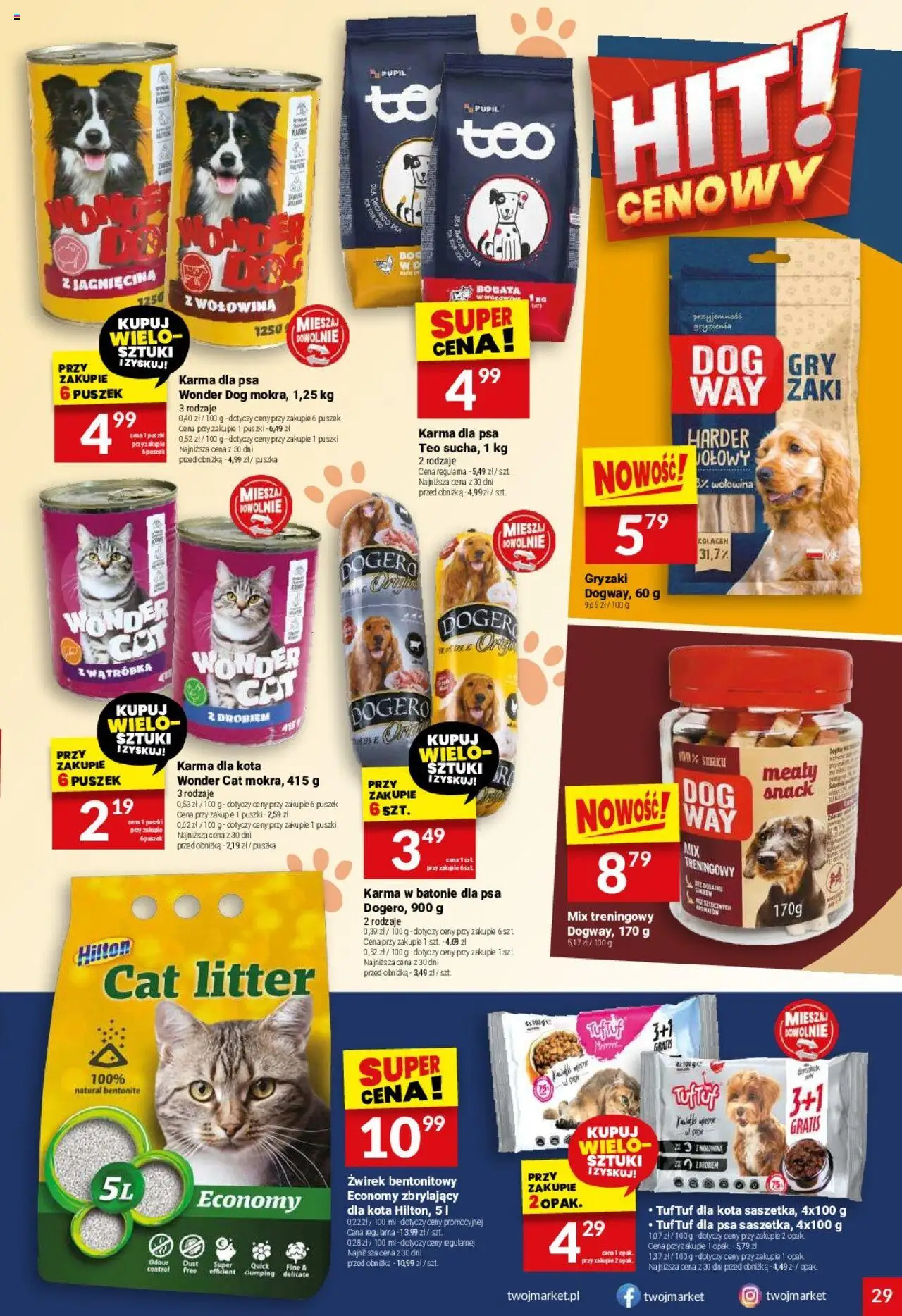 Twój Market Gazetka od 03.09.2025 | Strona: 29 | Produkty: Wątróbka, Karma dla kota, Karma dla psa, Wołowina