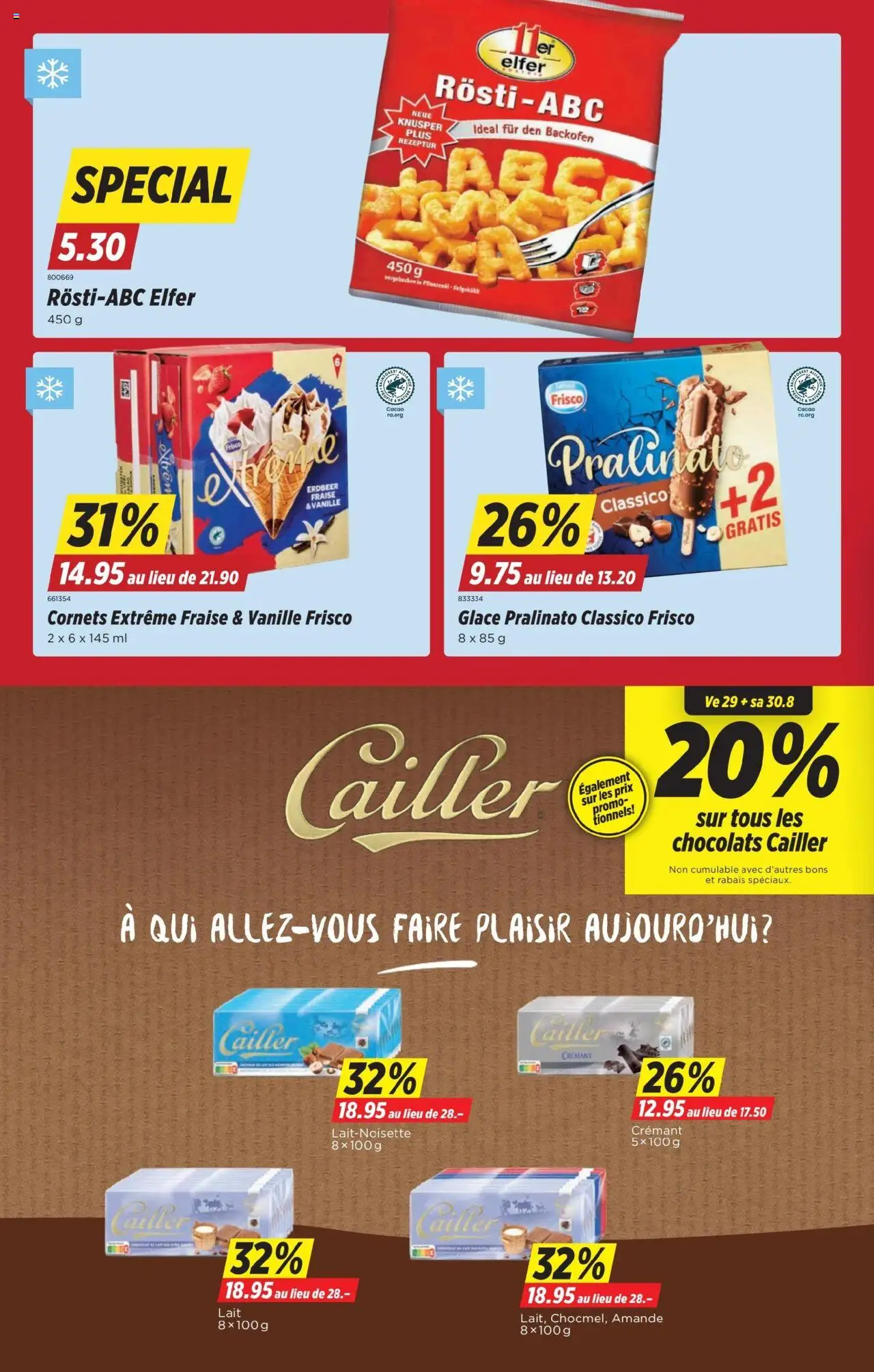Denner Aktionen FR ab 26.08.2025 | Seite: 6 | Produkte: Glace, Backofen