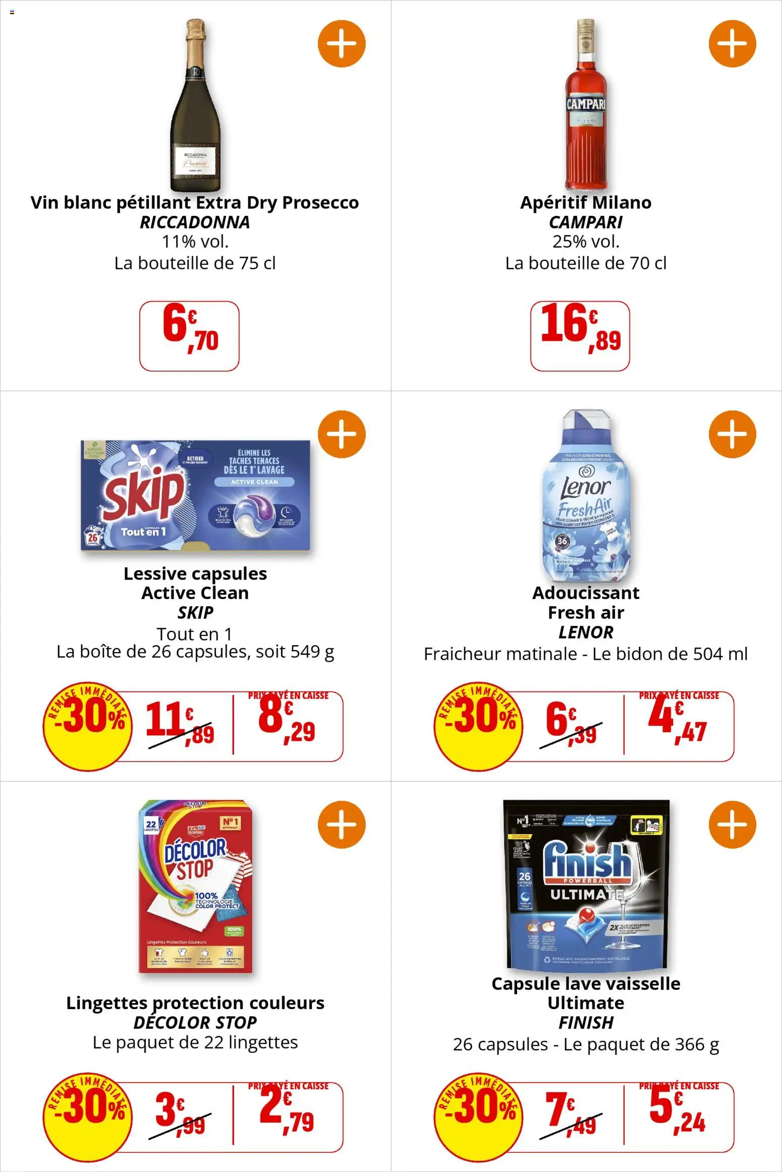 {H1} | Page: 39 | Produits: Lenor, Prosecco, Lessive, Vin