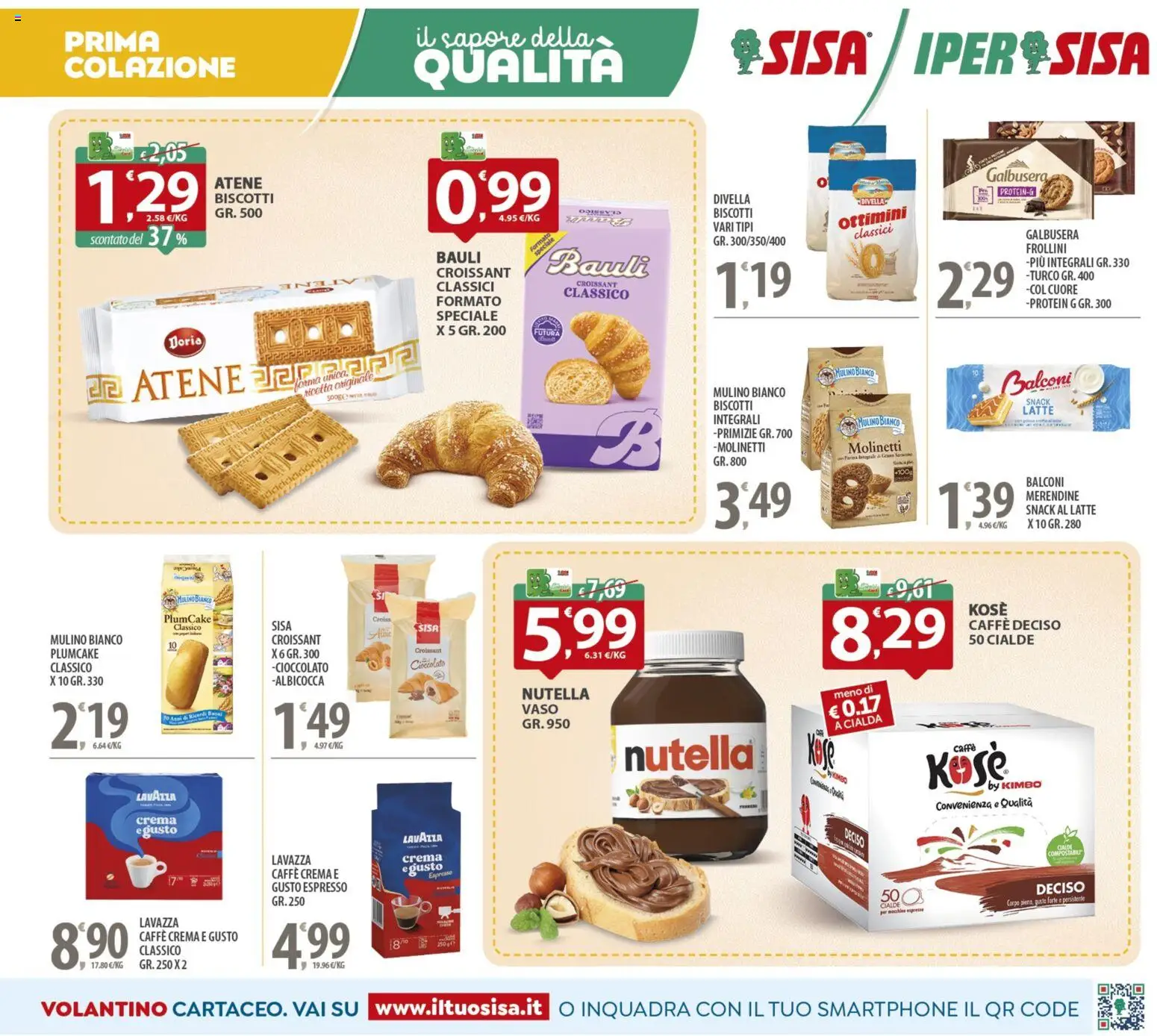 Volantino SISA del 14.11.2025 | Pagina: 7 | Prodotti: Biscotti, Nutella, Plumcake, Merendine