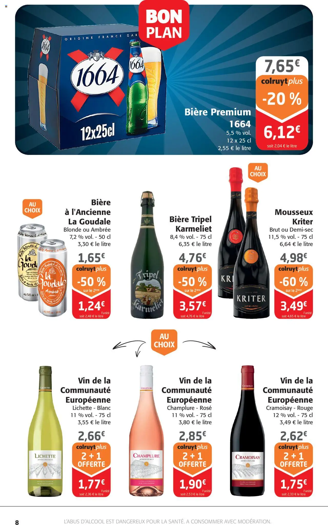 {H1} | Page: 8 | Produits: Goudale, Mousseux, Vin, Bière
