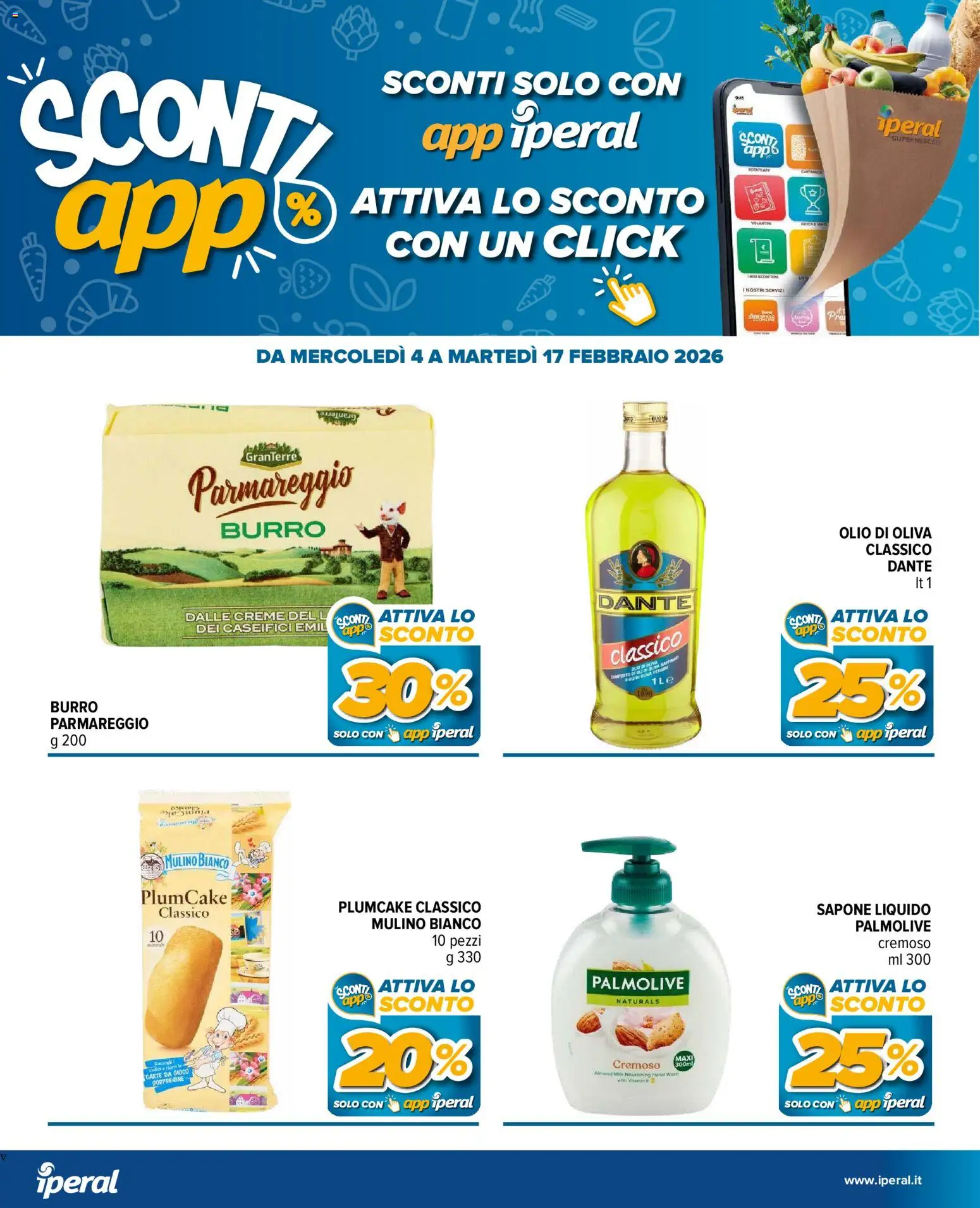 Volantino Iperal del 04.02.2026 | Pagina: 21 | Prodotti: Sapone, Olio, Burro, Plumcake