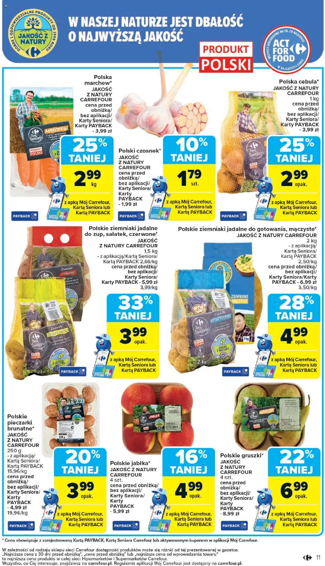 Carrefour Gazetka od 20.10.2025 | Strona: 13 | Produkty: Karta, Pieczarki, Jabłka, Ziemniaki