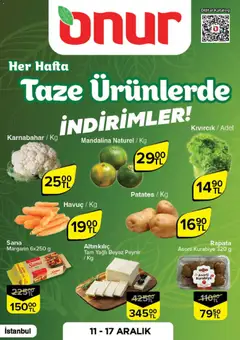 11.12.2025 tarihinden itibaren geçerli olan Onur Market kataloğu önizlemesi