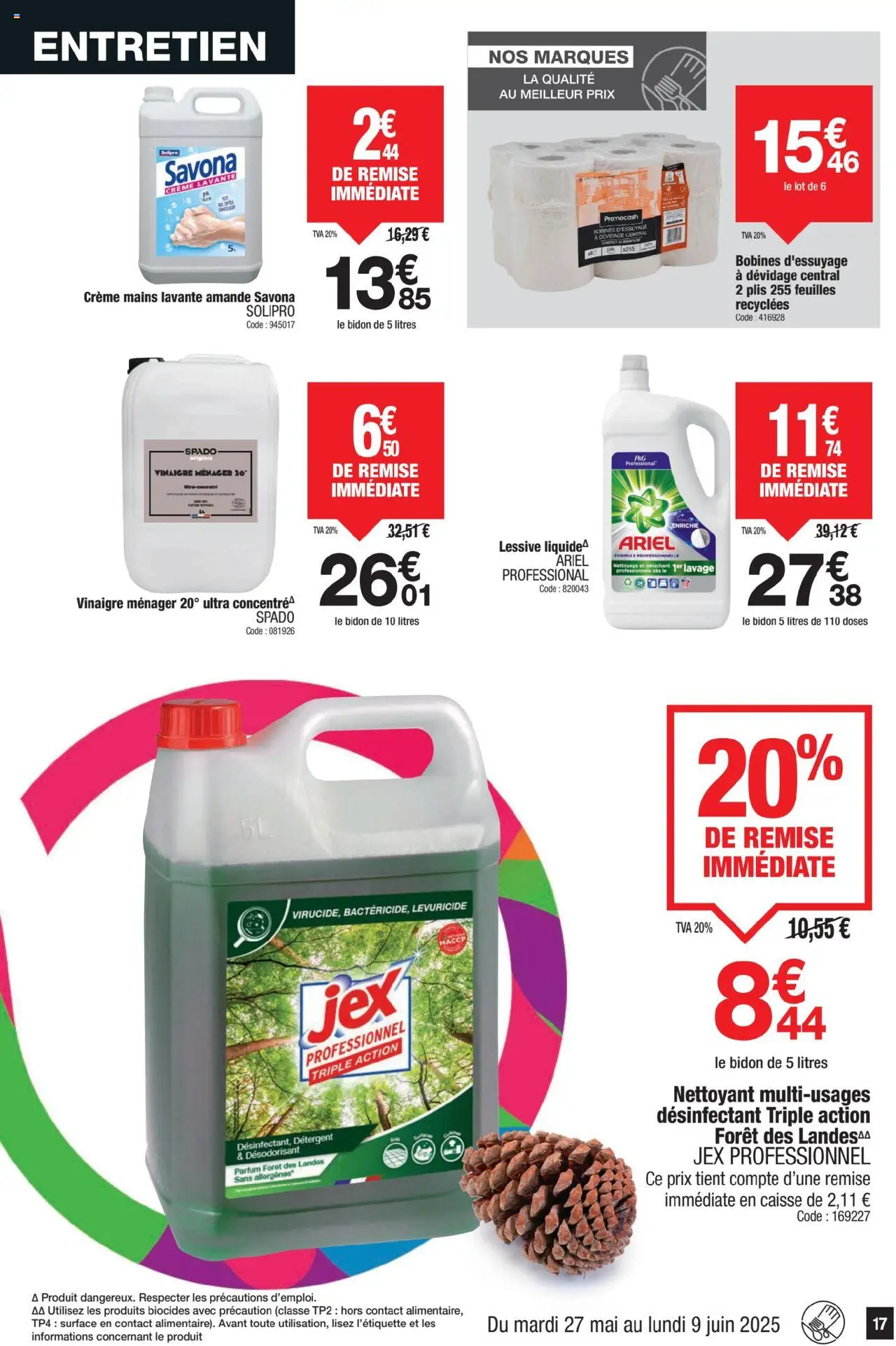  | Page: 17 | Produits: Amande, Désodorisant, Lessive, Crème