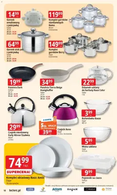 Pogląd oferty "E.Leclerc Gazetka - Zamość" - ważna od 13.11.2025 | Strona: 10 | Produkty: Pojemnik na ciasto, Dzbanek, Czajnik, Komplet garnków