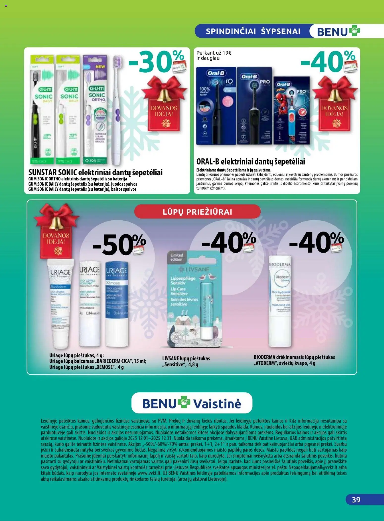 BENU akcijos nuo 01.12.2025 | Puslapis: 39 | Prekių: Balzamas, Šepetėlis, Baterija
