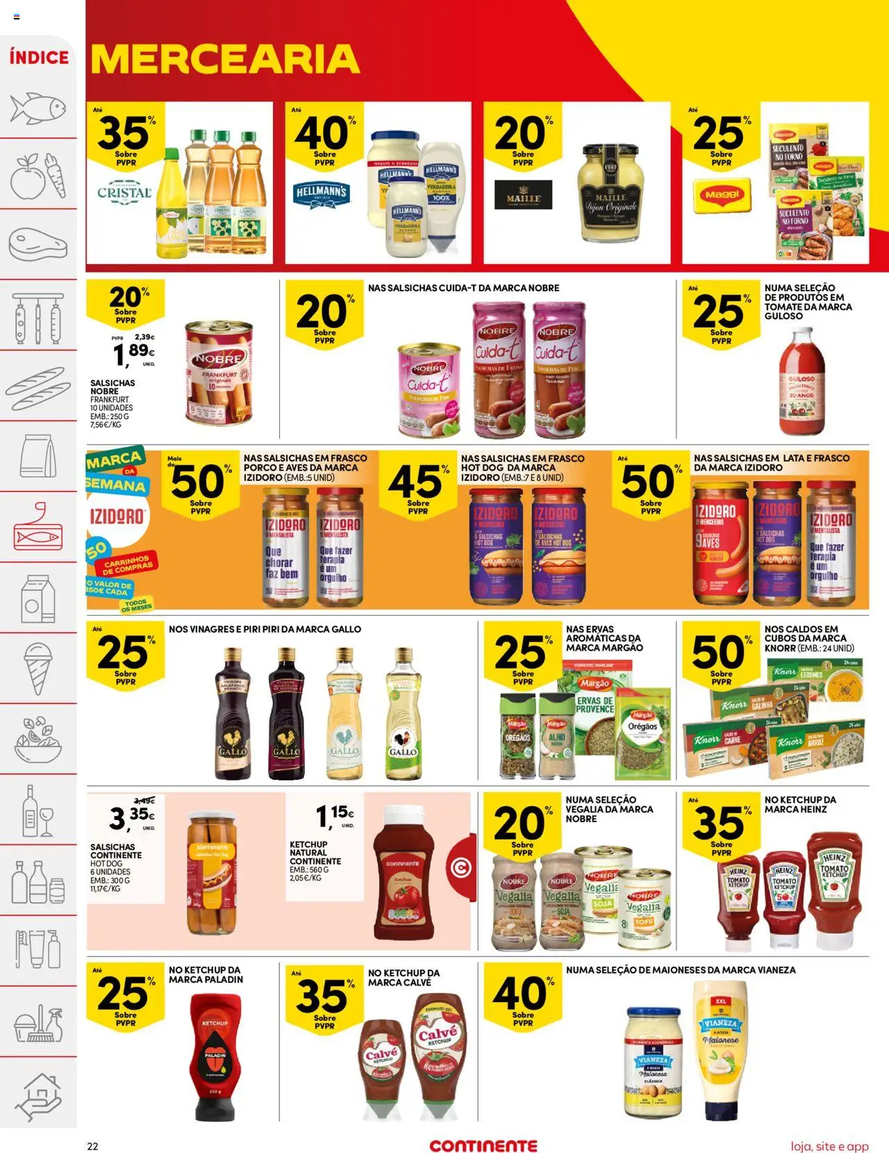 Continente folheto │ válido de 03.06.2025 | Página: 22 | Produtos: Vinagre, Orégãos, Arroz, Ketchup