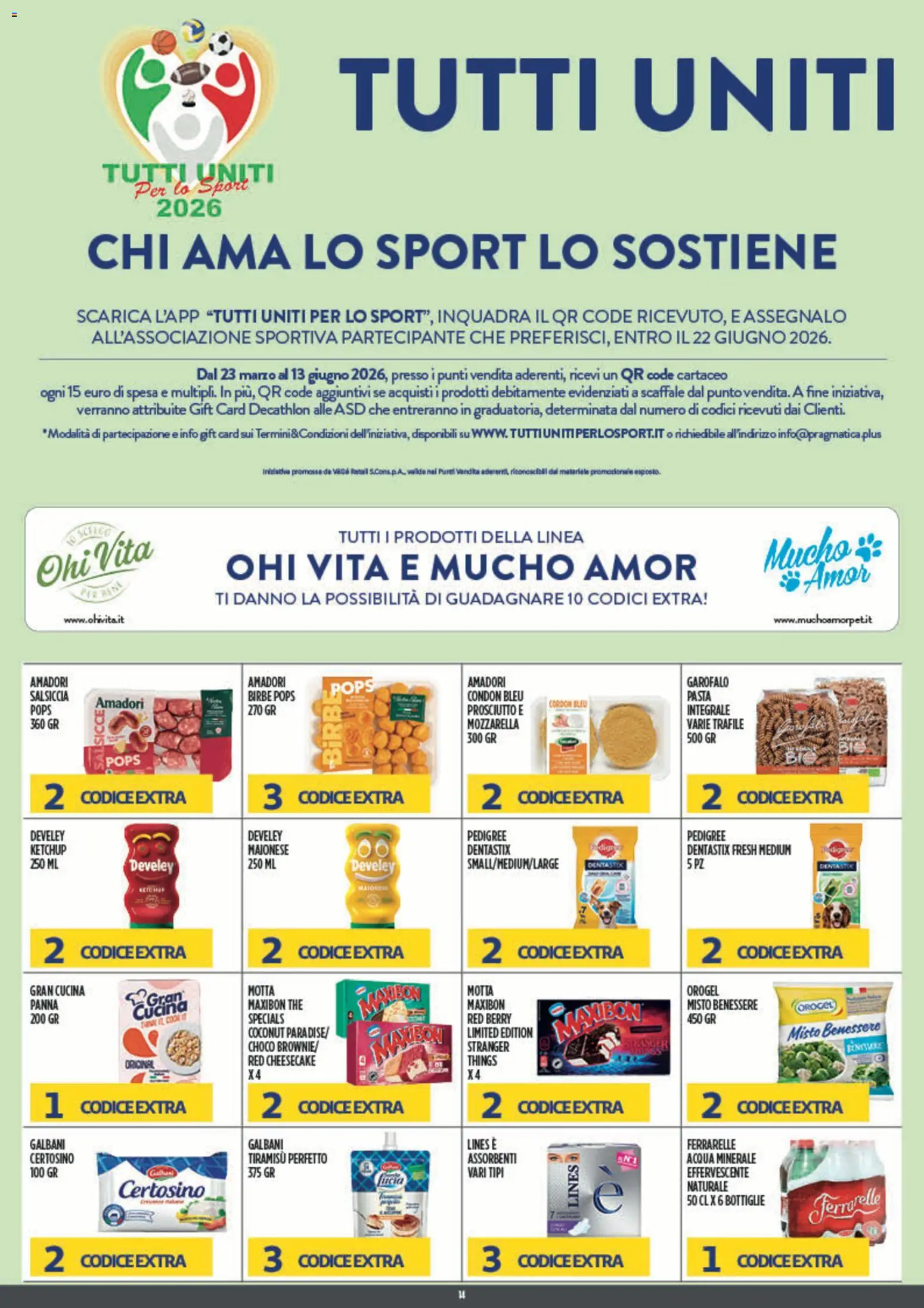 Volantino Euroesse del 07.04.2026 | Pagina: 14 | Prodotti: Mozzarella, Prosciutto, Salsiccia, Acqua minerale