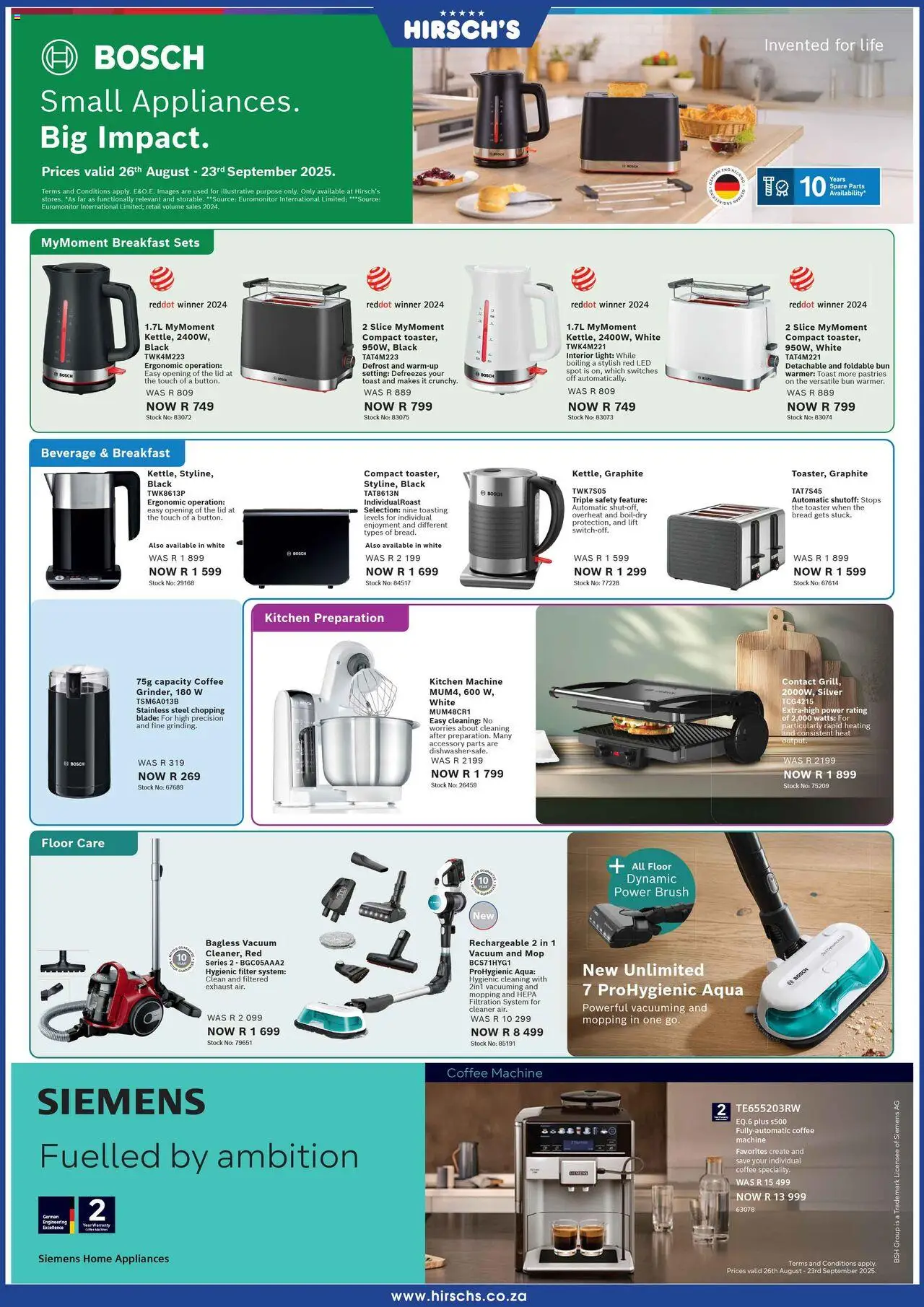 Hirsch's Specials │ valid from 28.08.2025 | Page: 20 | Products: Toaster, Coffee, Mop, Brush
