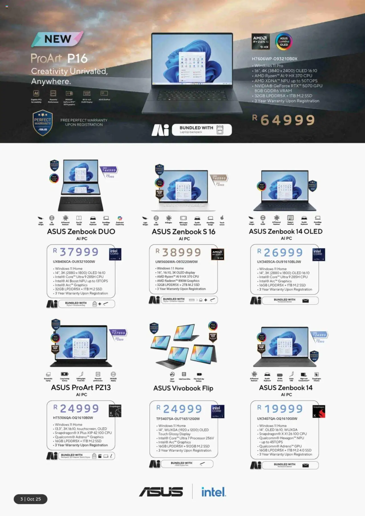 New Computer Mania catalogue – valid from 01.10.2025 | Page: 4 | Products: PC, Backpack, Bag, Laptop