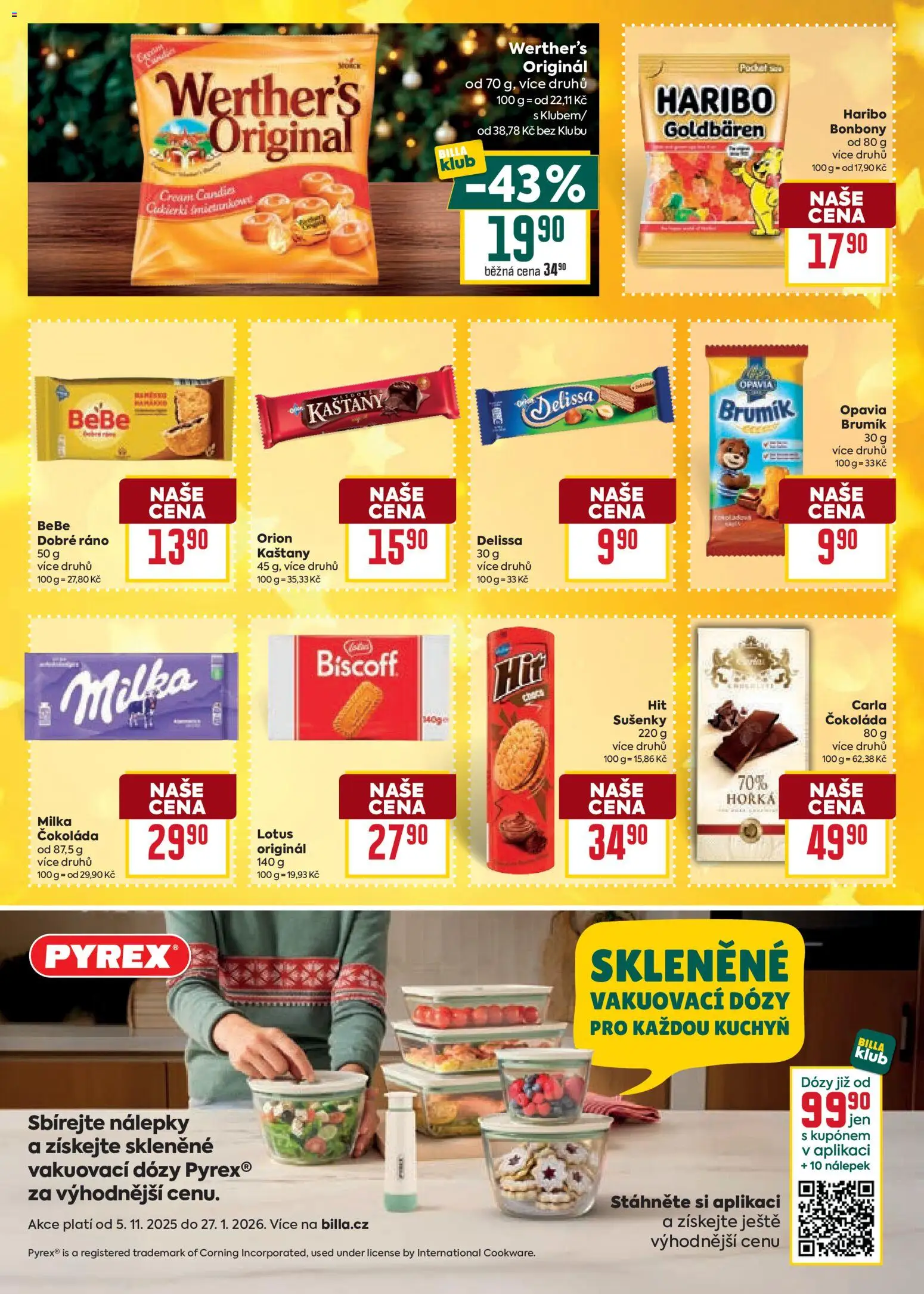 Billa Velký leták od 10.12.2025 | Strana: 26 | Produkty: Čokoláda, Milka, Haribo, Bebe