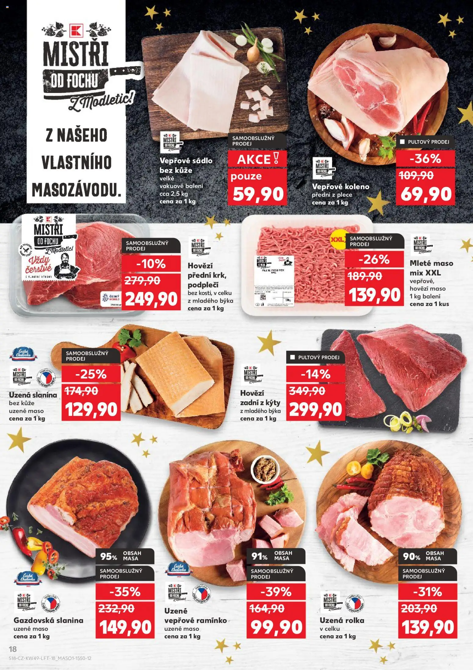 Kaufland leták - Praha 8 od 03.12.2025 | Strana: 18 | Produkty: Hovězí, Hovězí zadní, Mleté maso, Maso